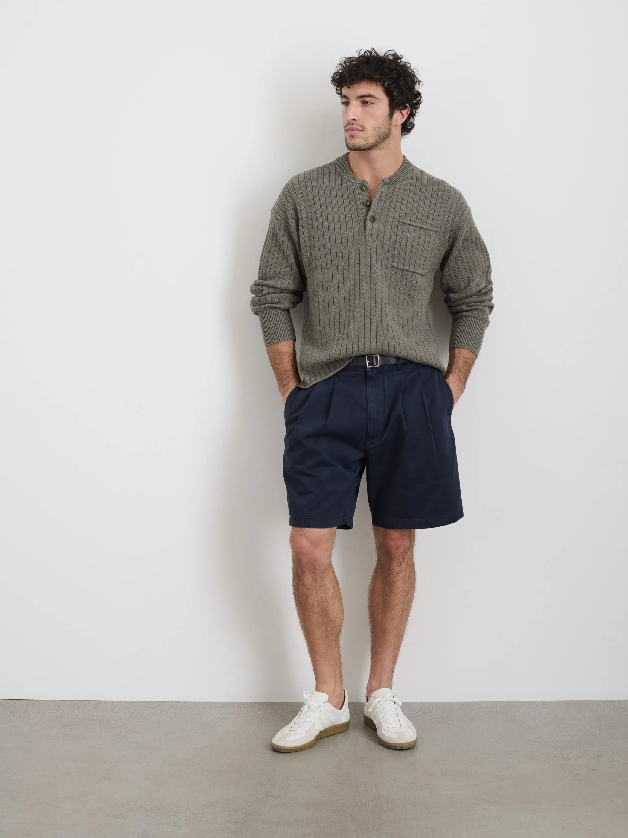 Standard Pleated Short In Chino sold by Alex Mill product image thumbnail 2