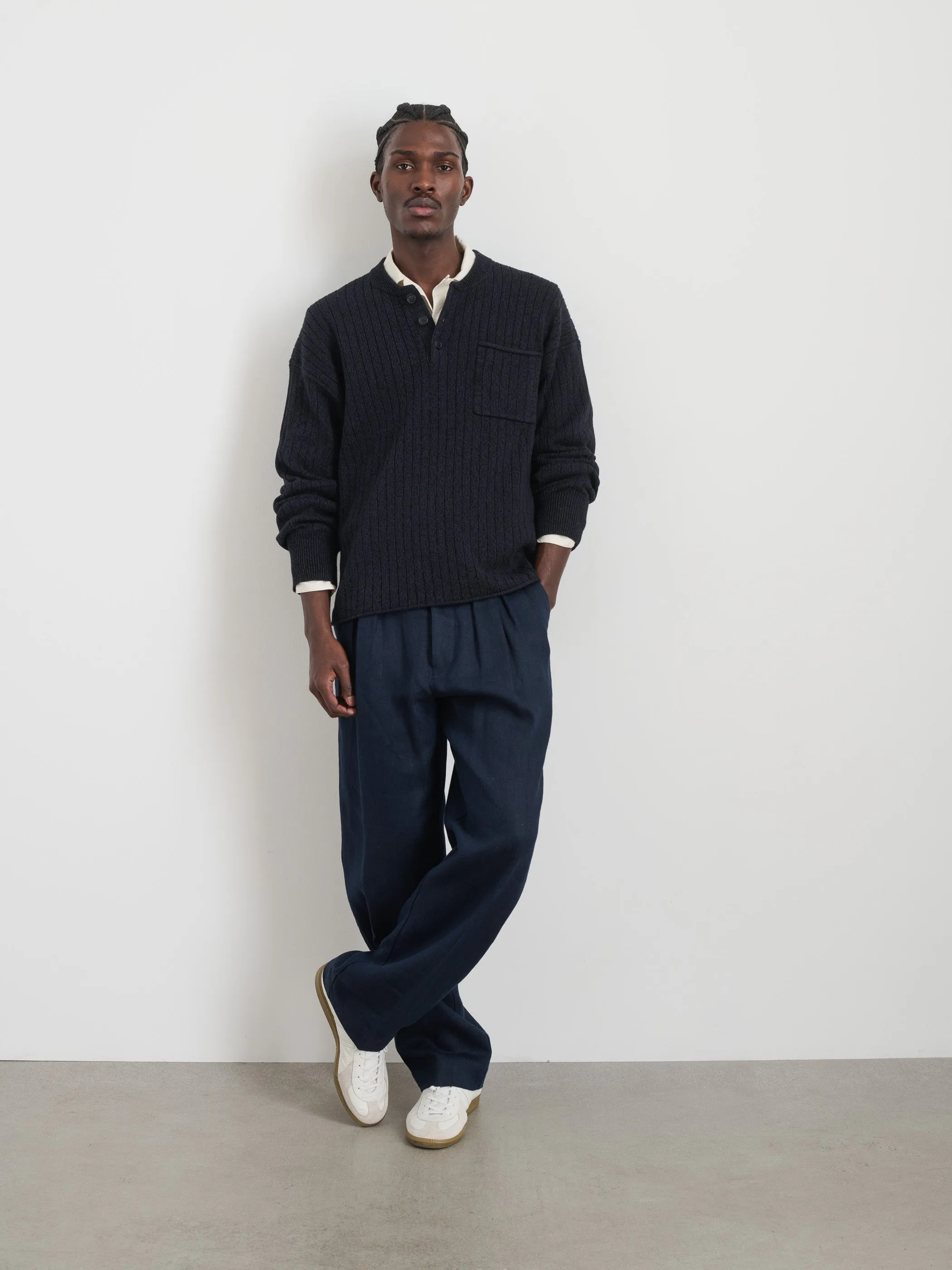 Sawyer Ribbed Henley Sweater sold by Alex Mill product image thumbnail 3
