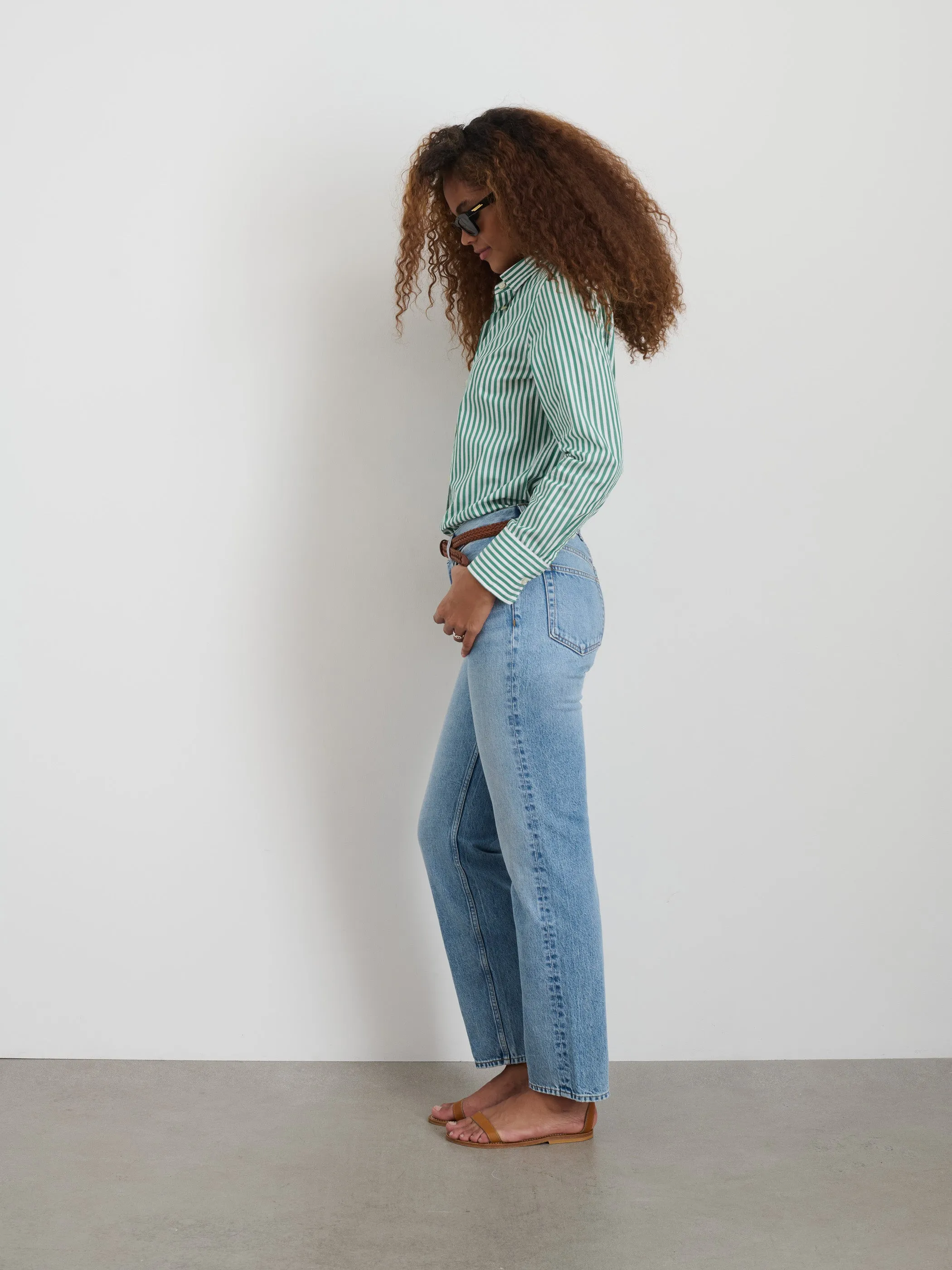 Val Shirt in Striped Poplin sold by Alex Mill product image thumbnail 4