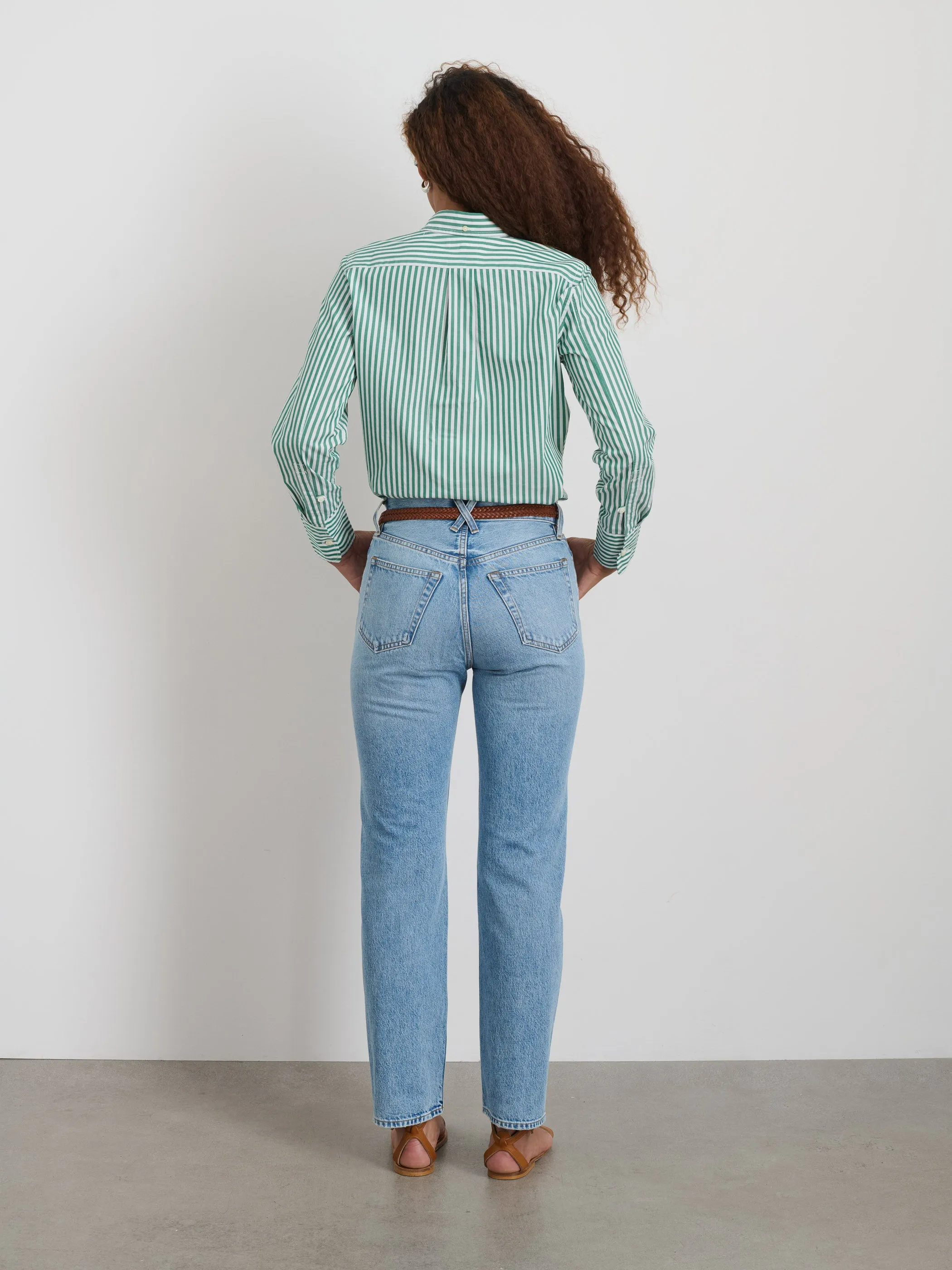 Val Shirt in Striped Poplin sold by Alex Mill product image thumbnail 5