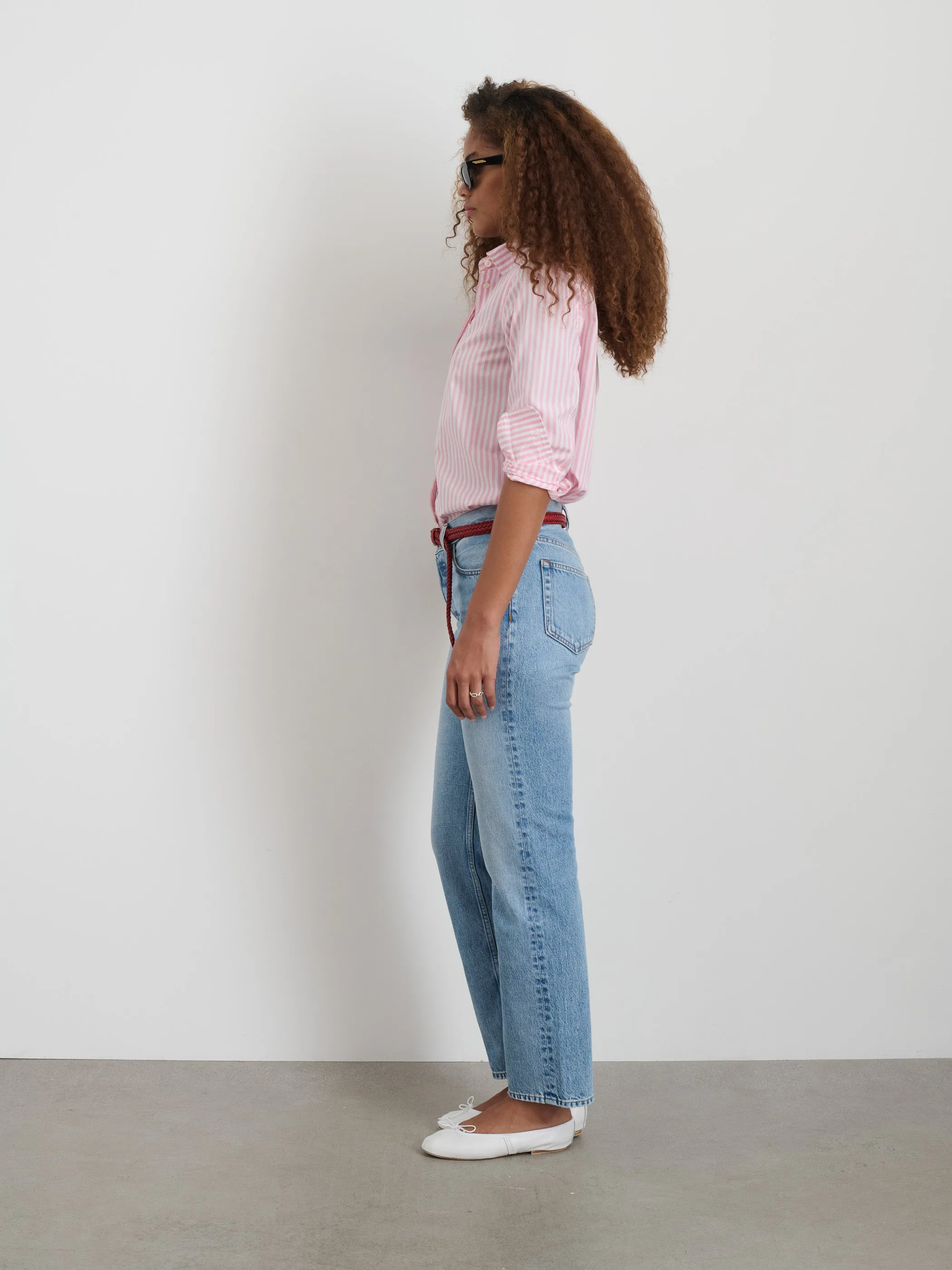 Val Shirt in Striped Poplin sold by Alex Mill product image thumbnail 4