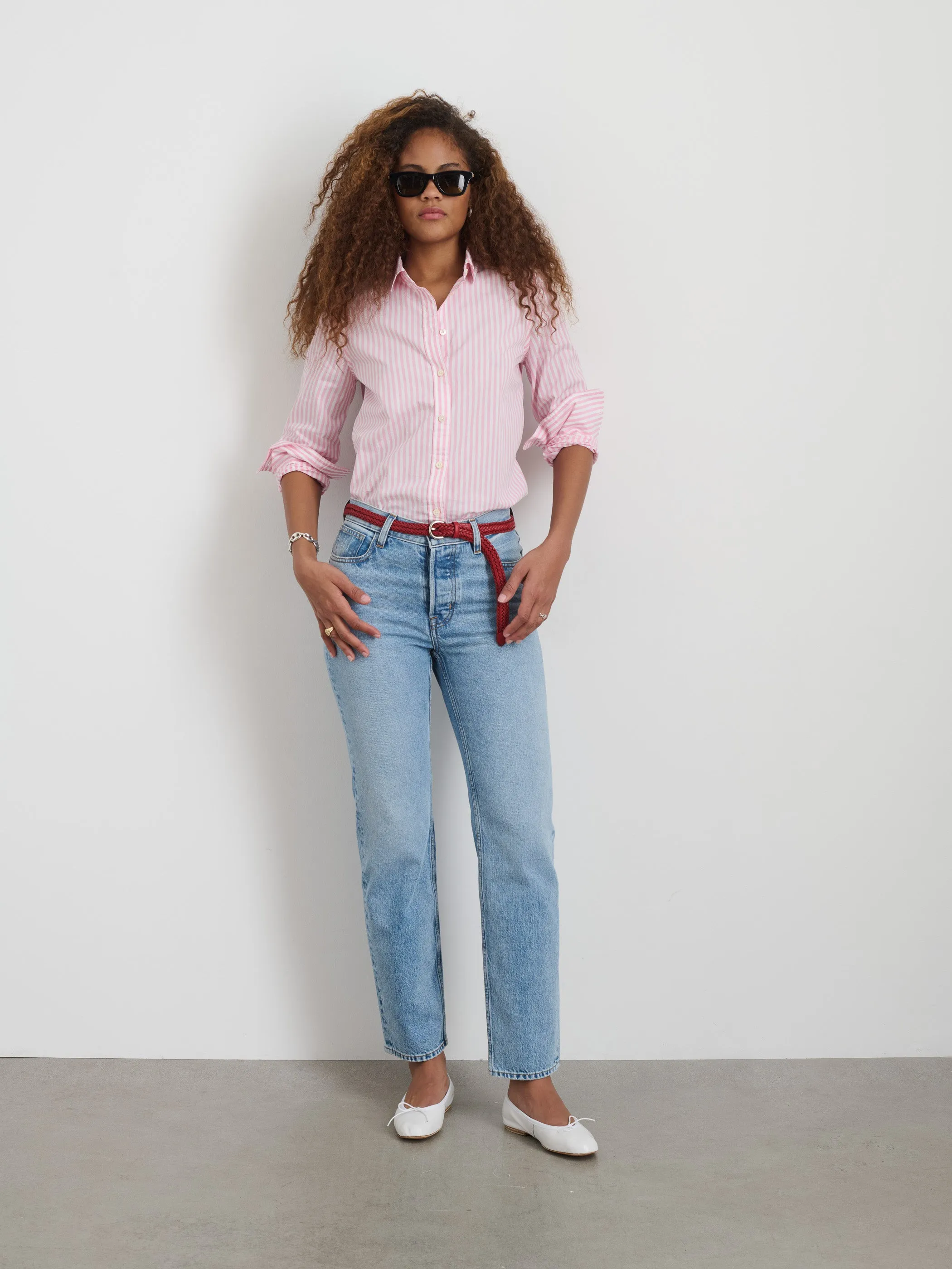 Val Shirt in Striped Poplin sold by Alex Mill product image thumbnail 2