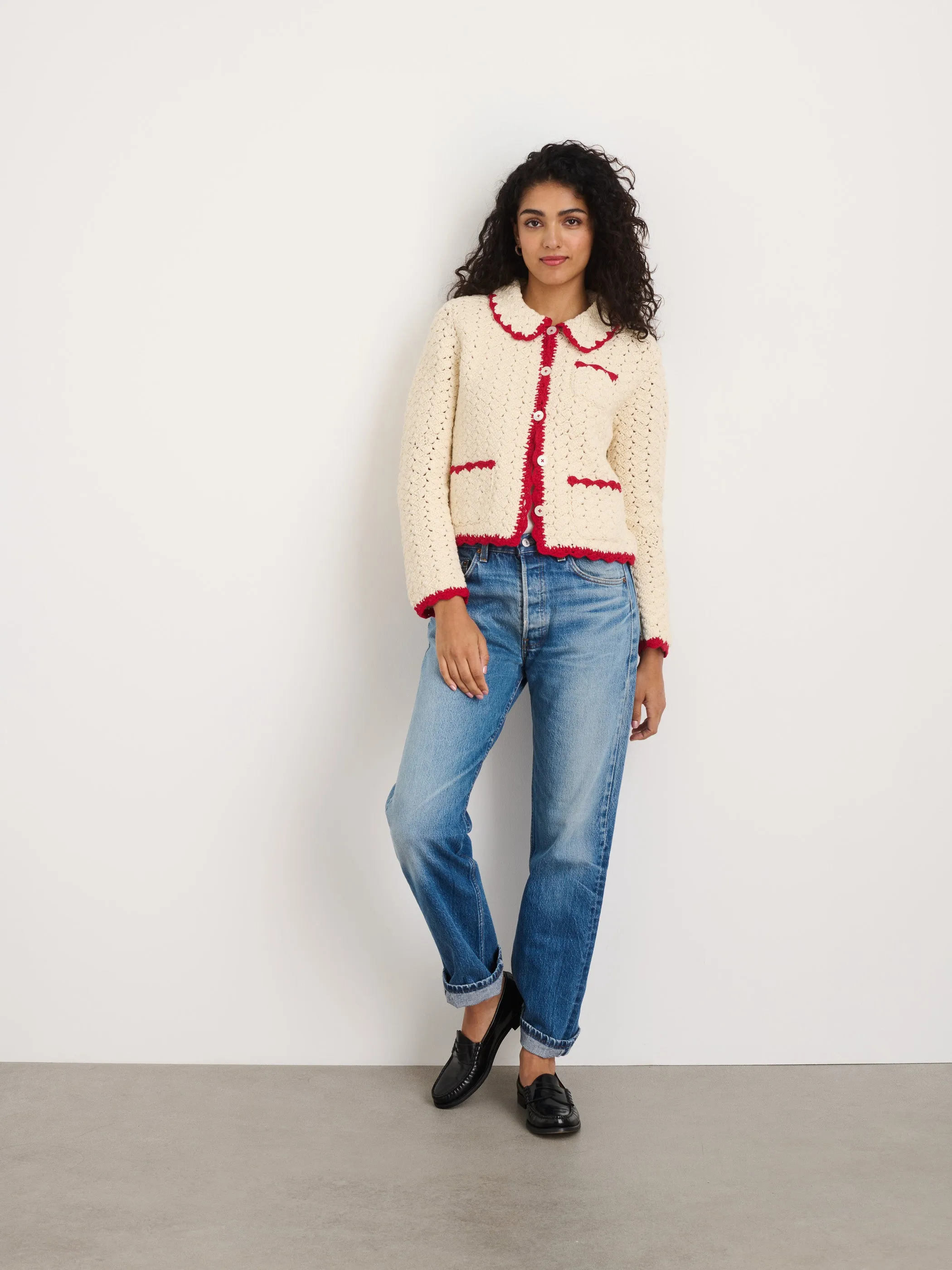 Molly Hand-Crochet Cardigan sold by Alex Mill product image thumbnail 3