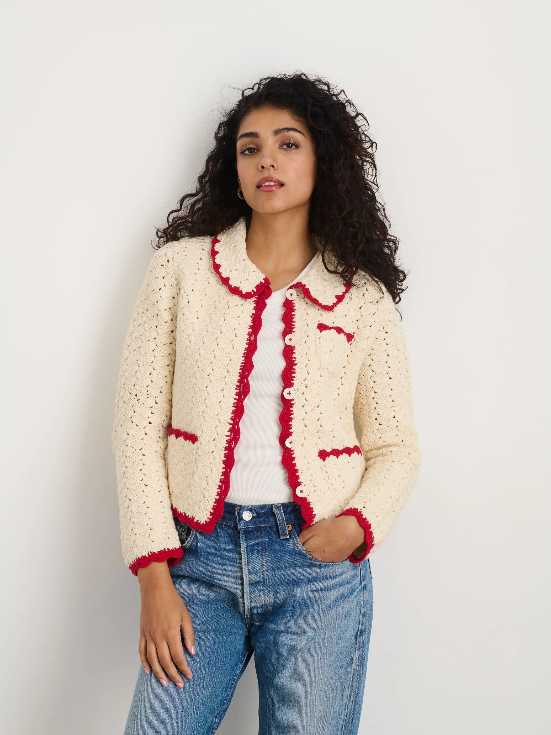 Molly Hand-Crochet Cardigan sold by Alex Mill product image thumbnail 2