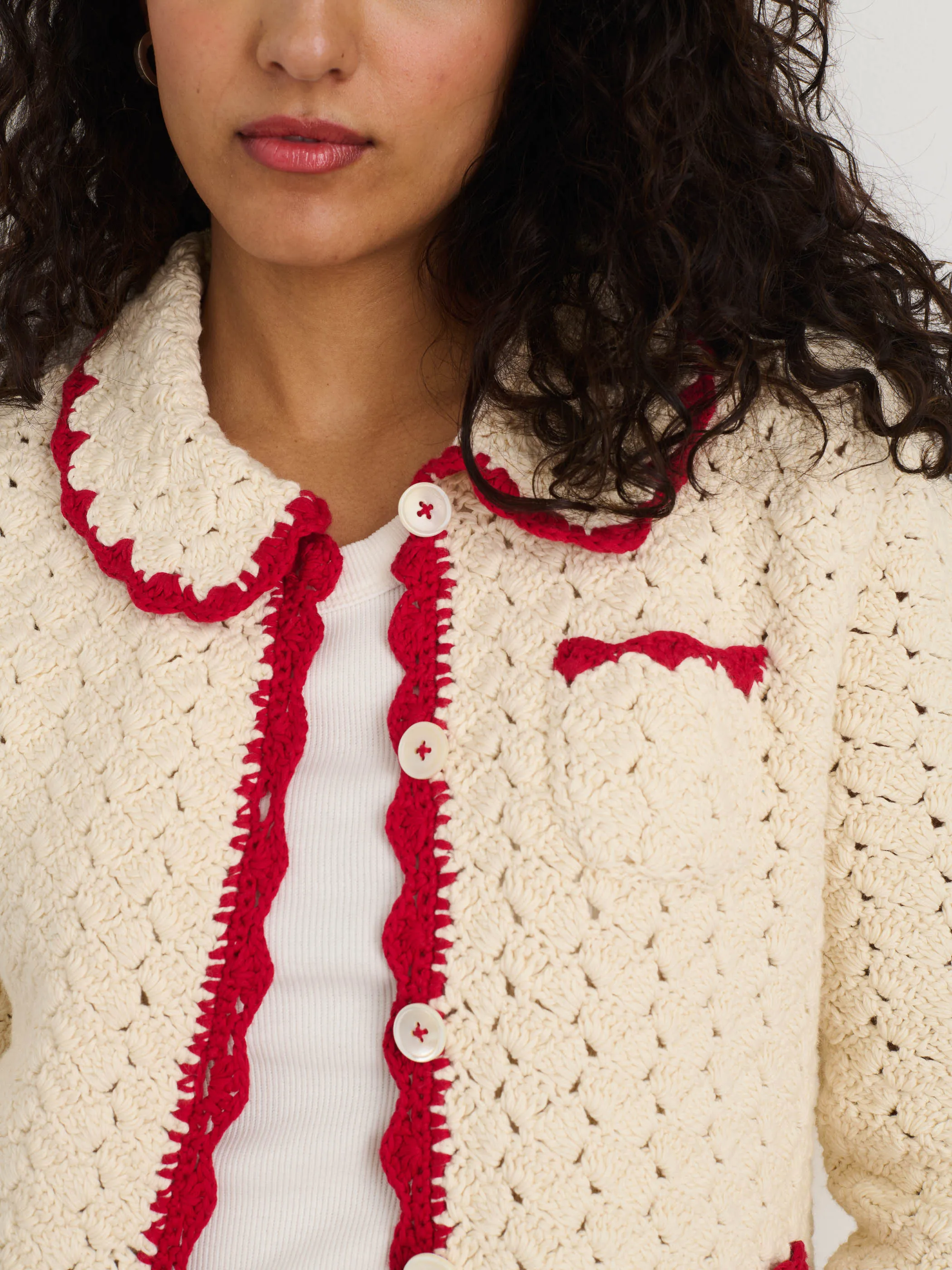 Molly Hand-Crochet Cardigan sold by Alex Mill product image thumbnail 4