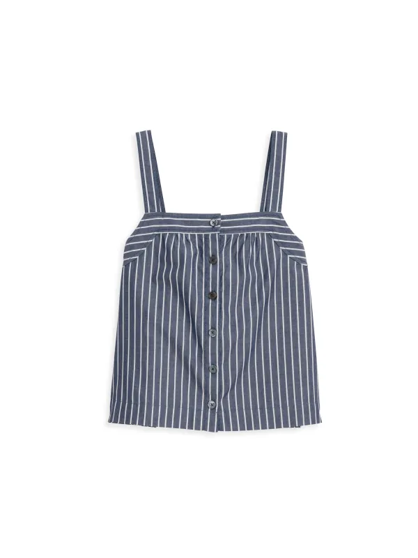 Montauk Striped Tank In Cotton sold by Alex Mill