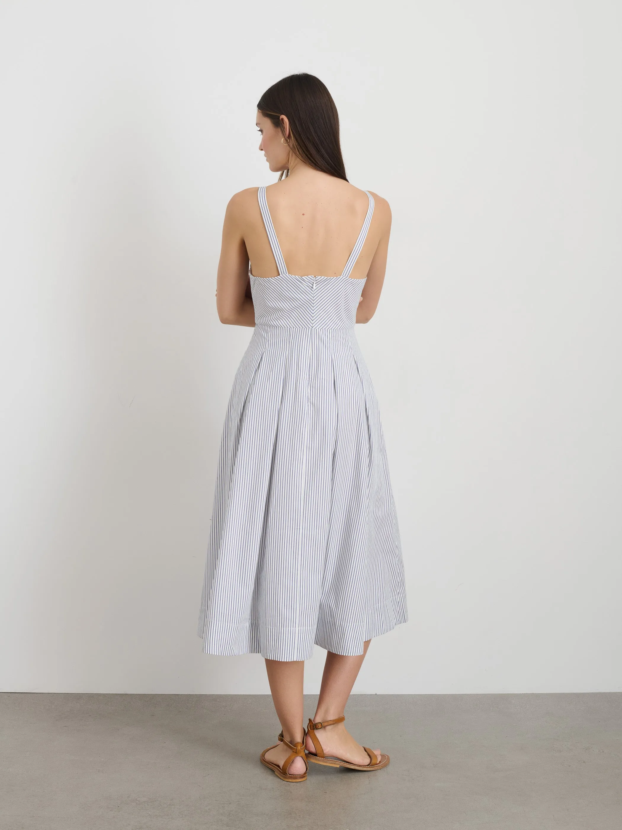 Abby Stripe Dress In Cotton Poplin sold by Alex Mill product image thumbnail 5
