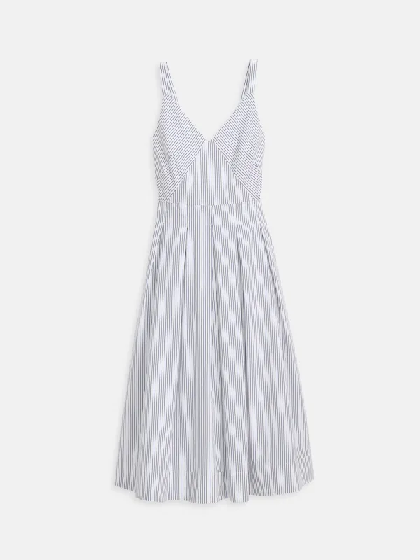 Abby Stripe Dress In Cotton Poplin sold by Alex Mill