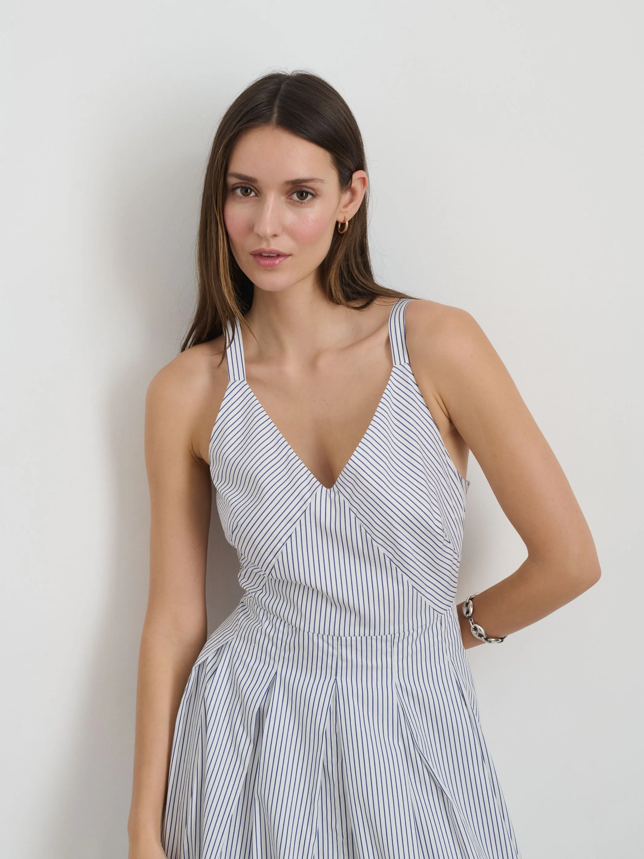 Abby Stripe Dress In Cotton Poplin sold by Alex Mill product image thumbnail 3
