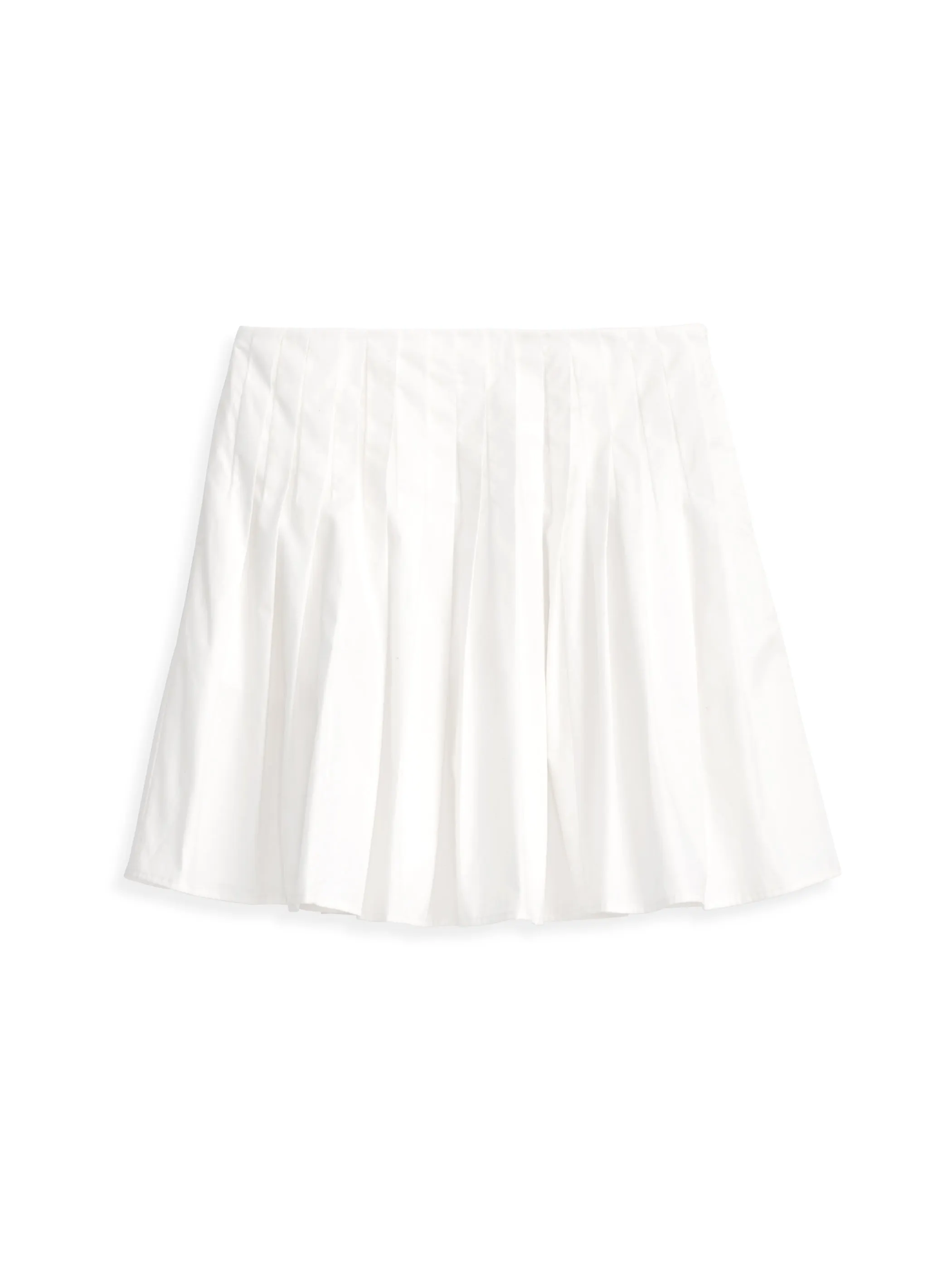 Penelope Pleated Skirt In Cotton Poplin sold by Alex Mill