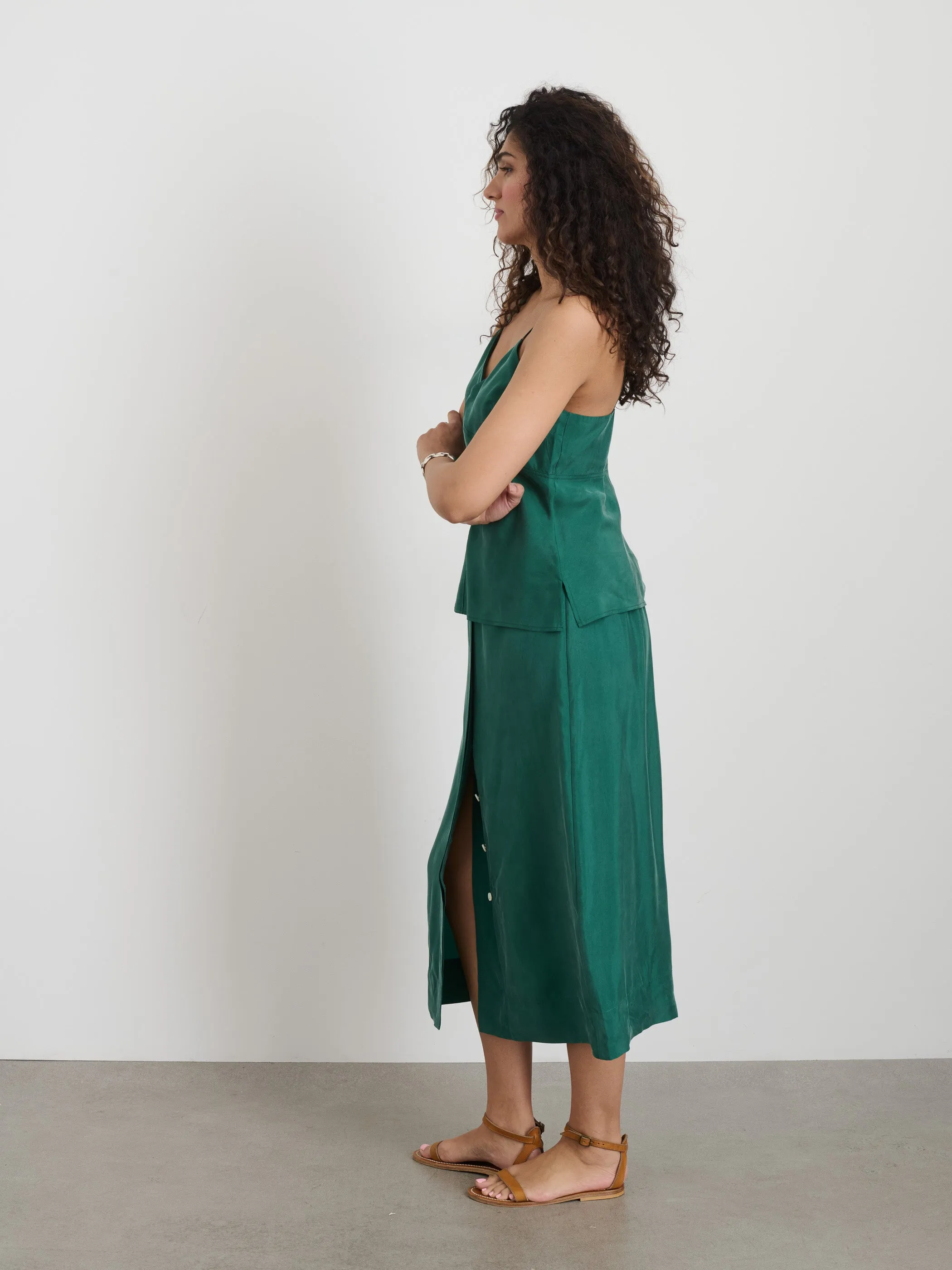 Mia Skirt In Cupro sold by Alex Mill product image thumbnail 4