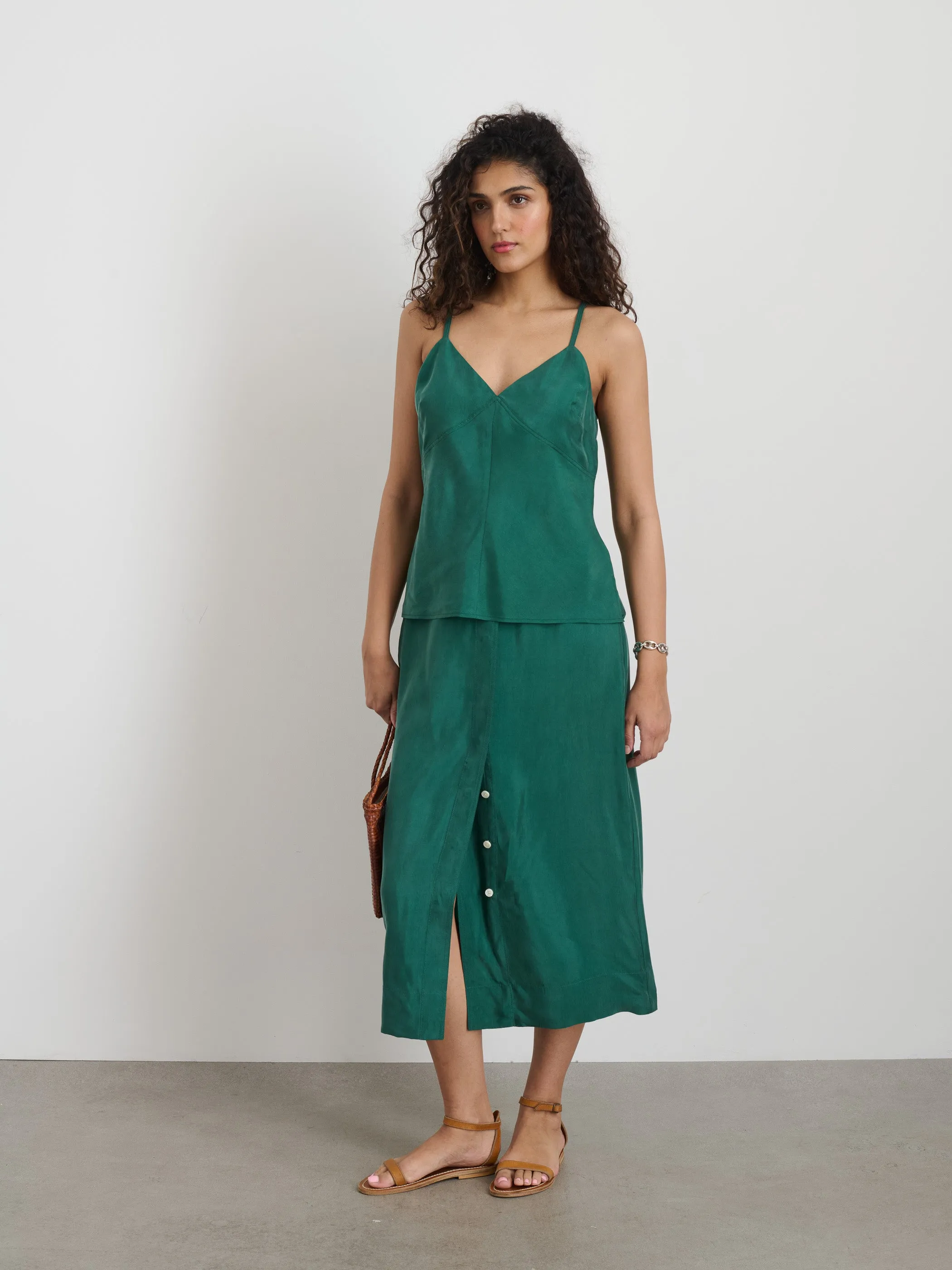 Mia Skirt In Cupro sold by Alex Mill product image thumbnail 2