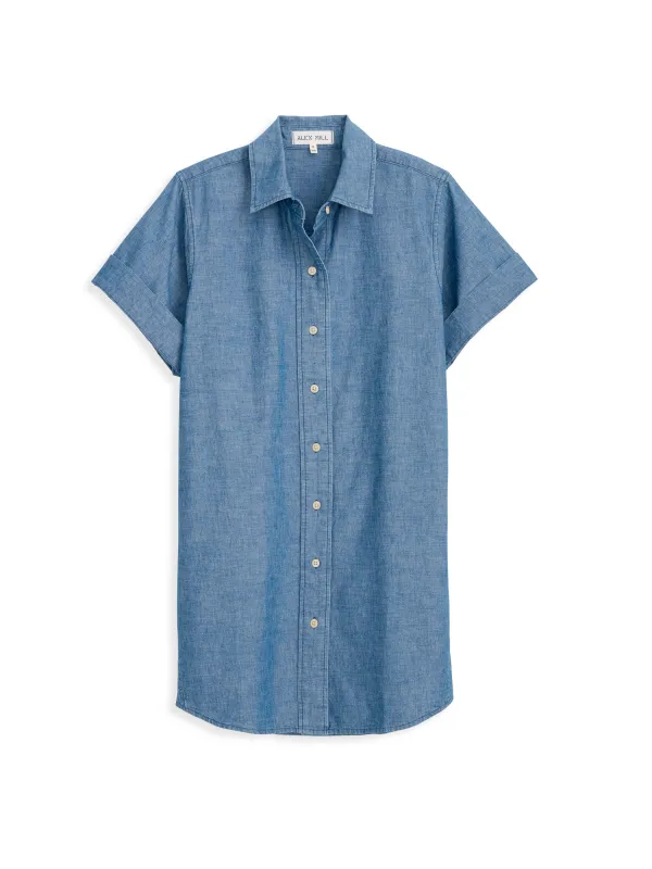 Julia Shirt Dress In Chambray sold by Alex Mill