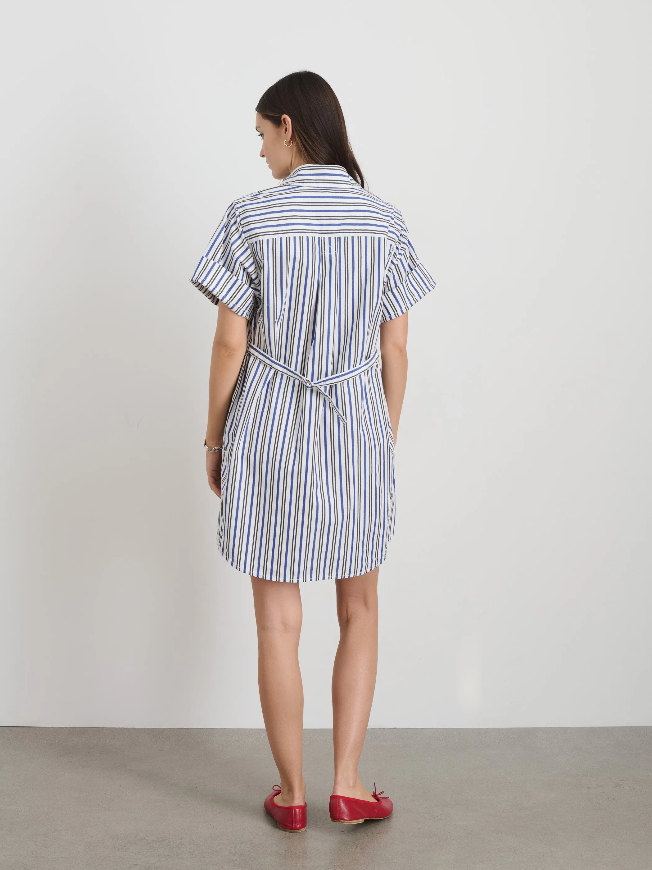 Julia Shirt Dress In Striped Cotton Poplin sold by Alex Mill product image thumbnail 5