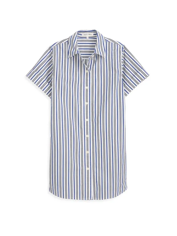 Julia Shirt Dress In Striped Cotton Poplin sold by Alex Mill