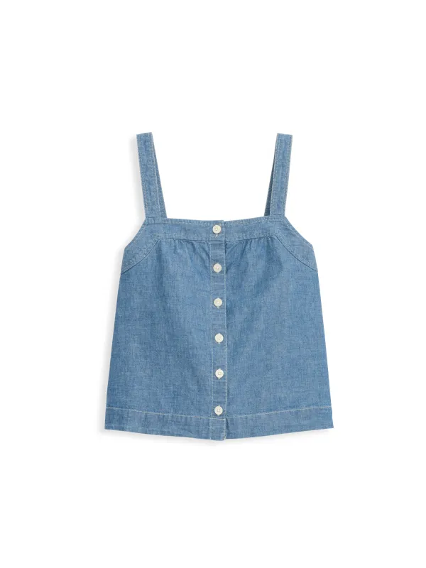 Montauk Tank In Chambray sold by Alex Mill