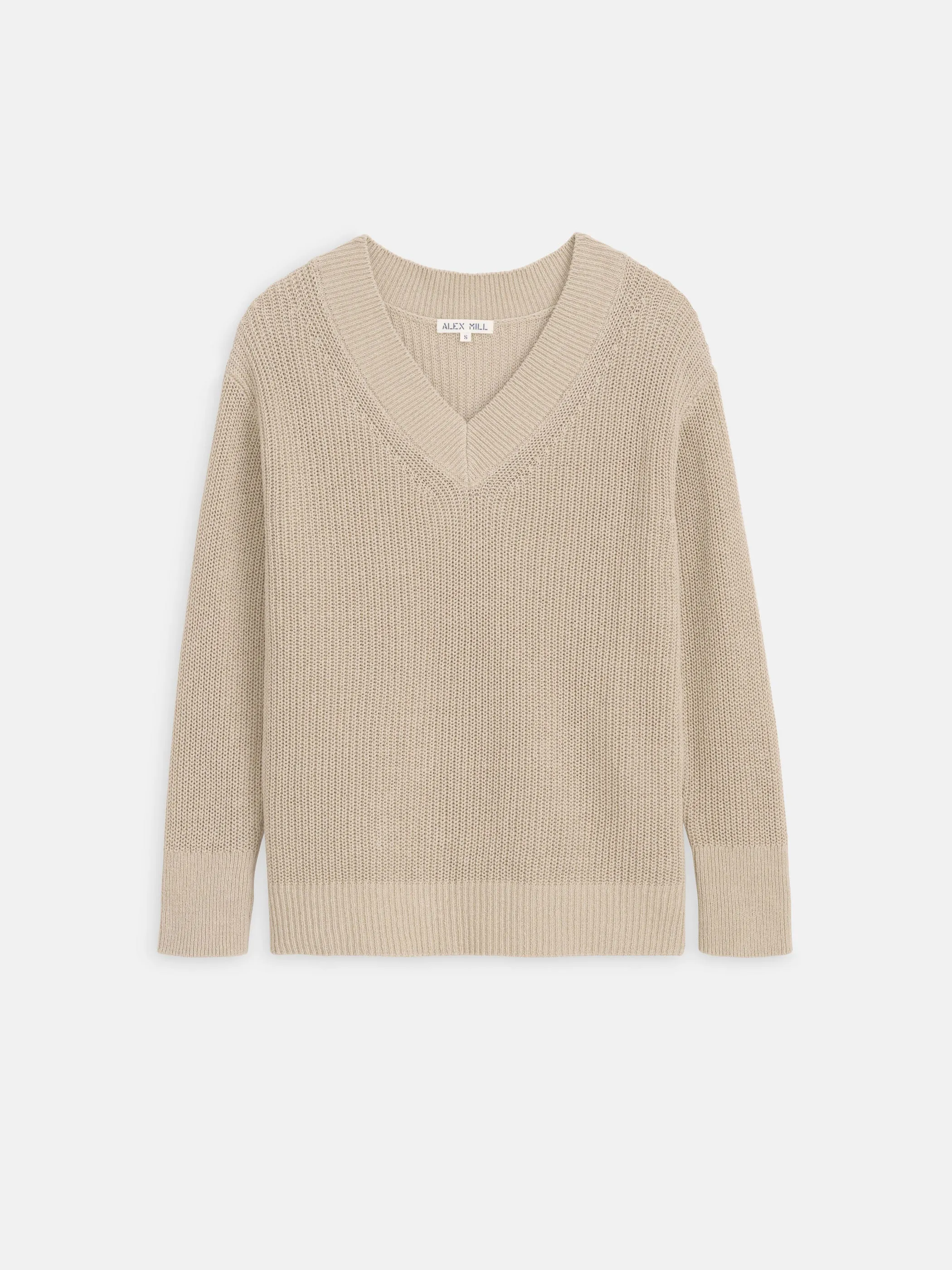 Arielle V Neck Sweater In Cotton Linen sold by Alex Mill