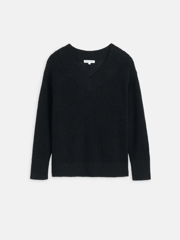 Arielle V Neck Sweater In Cotton Linen sold by Alex Mill