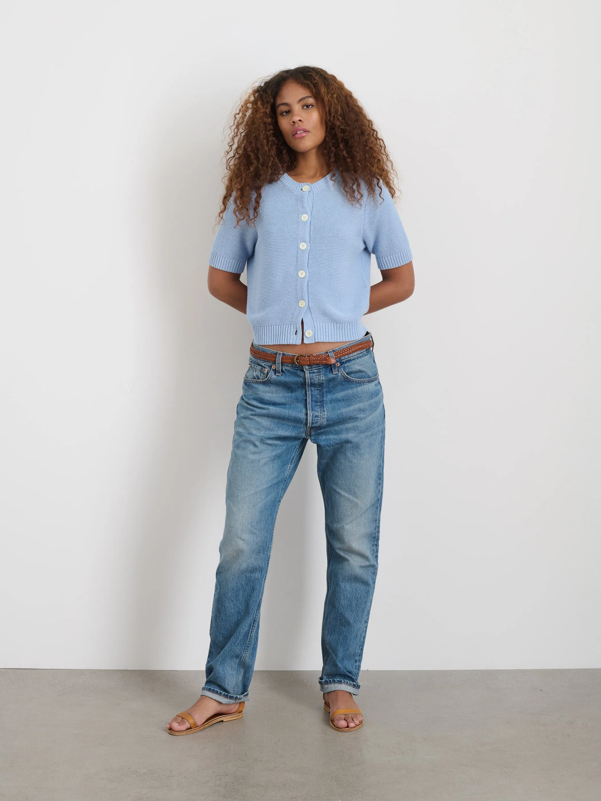 Elle Sweater In Cotton Linen sold by Alex Mill product image thumbnail 3