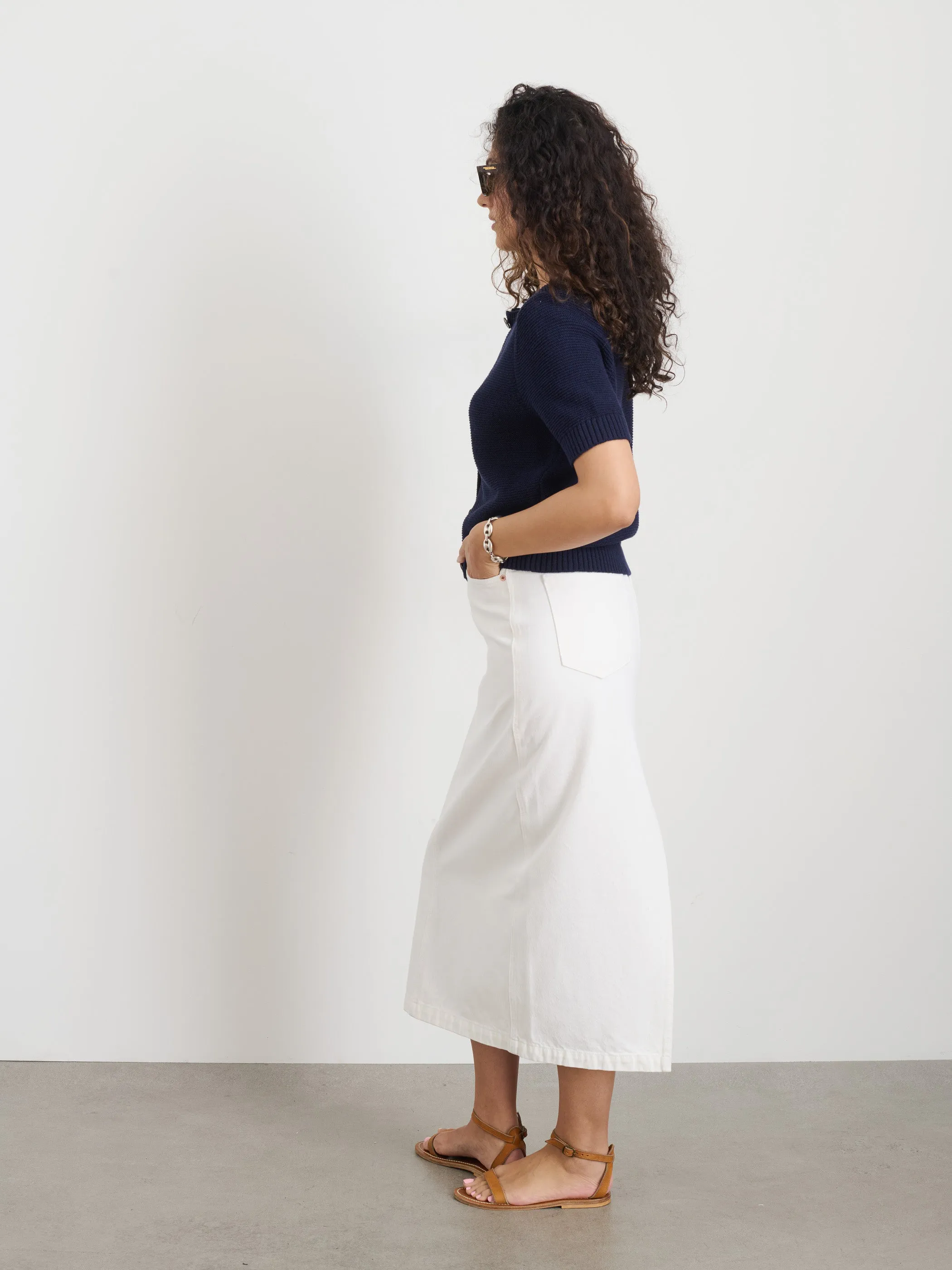 Elle Sweater In Cotton Linen sold by Alex Mill product image thumbnail 4