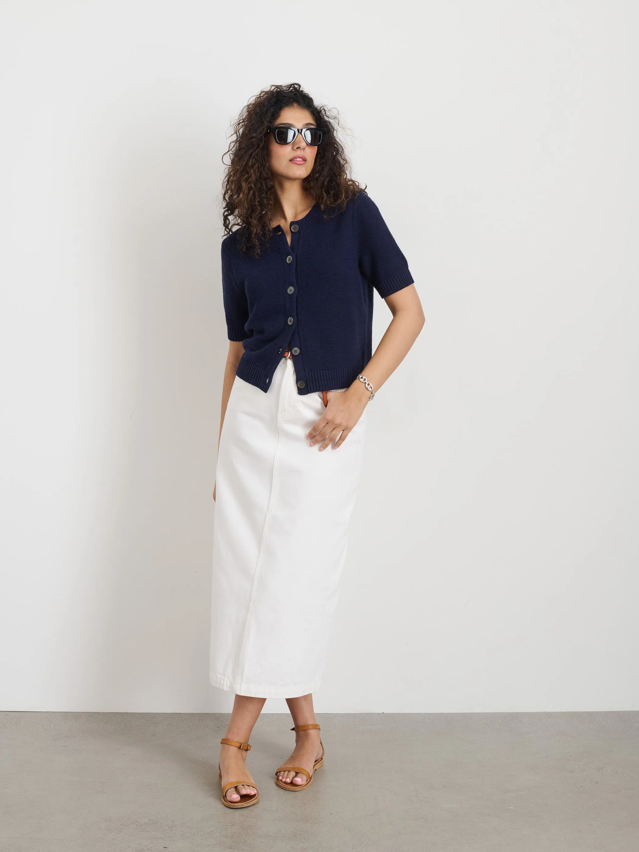 Elle Sweater In Cotton Linen sold by Alex Mill product image thumbnail 3