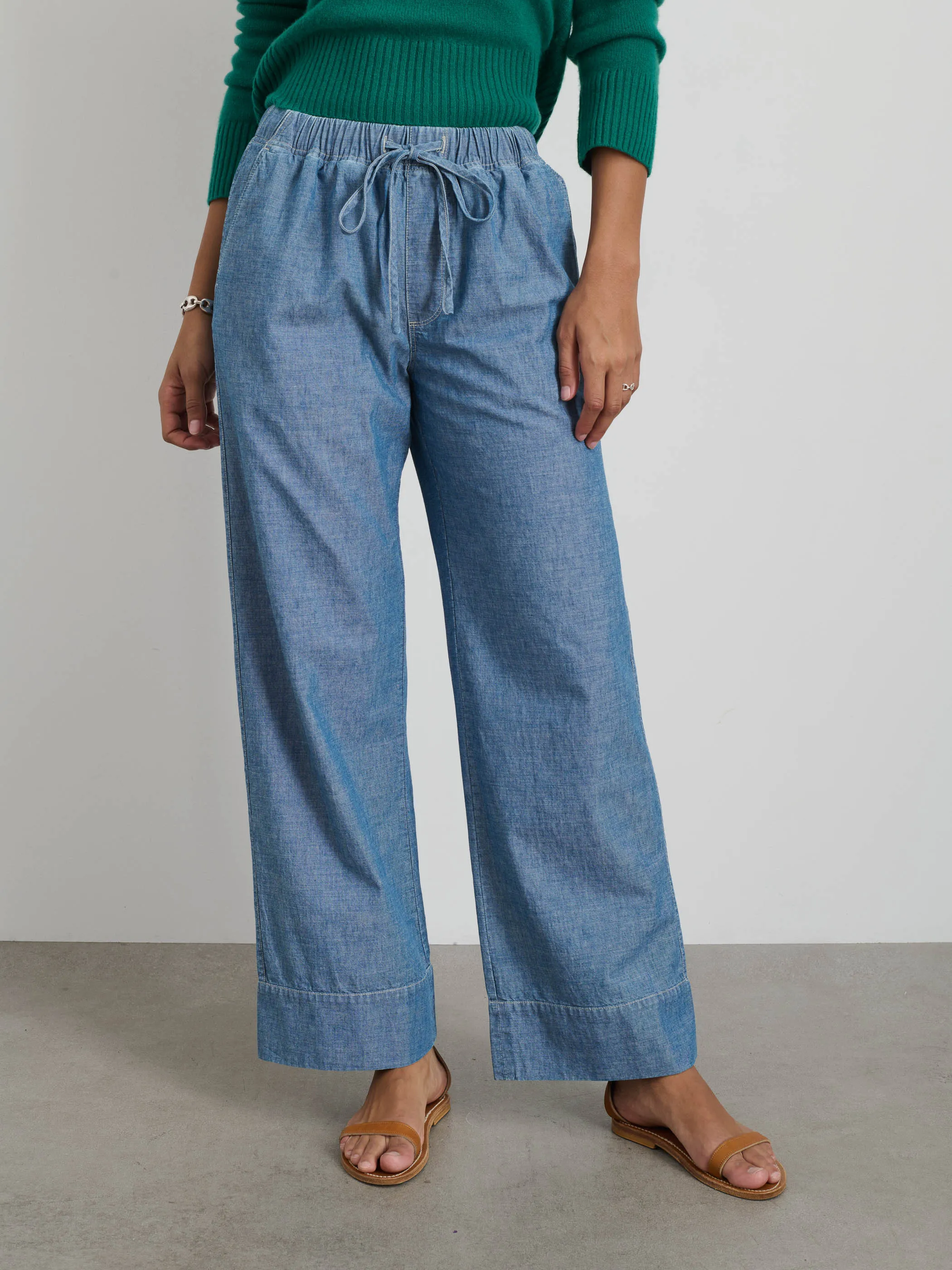Riley Pant In Chambray sold by Alex Mill product image thumbnail 3