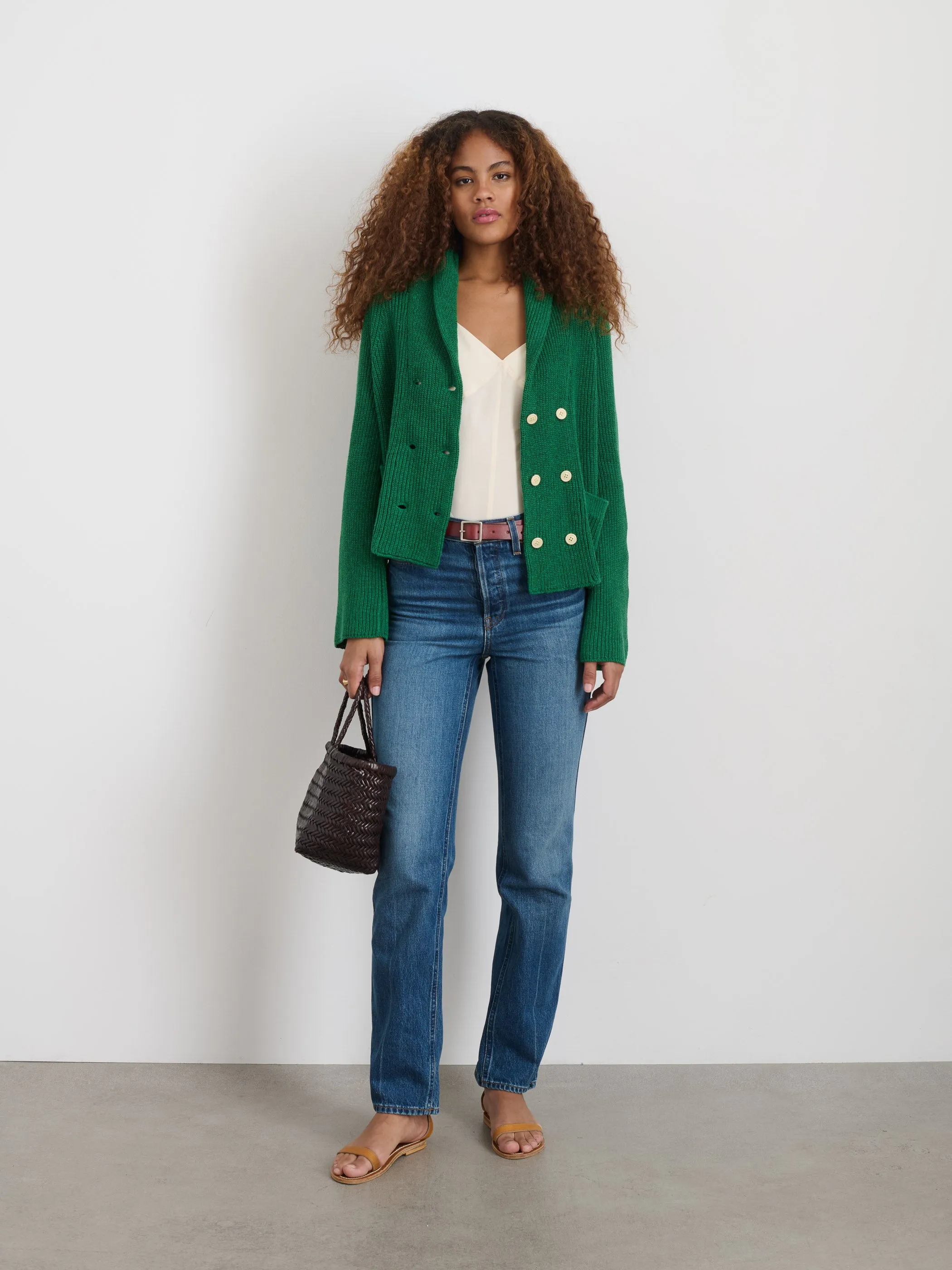 Marseille Cardigan In Cotton Linen sold by Alex Mill product image thumbnail 3
