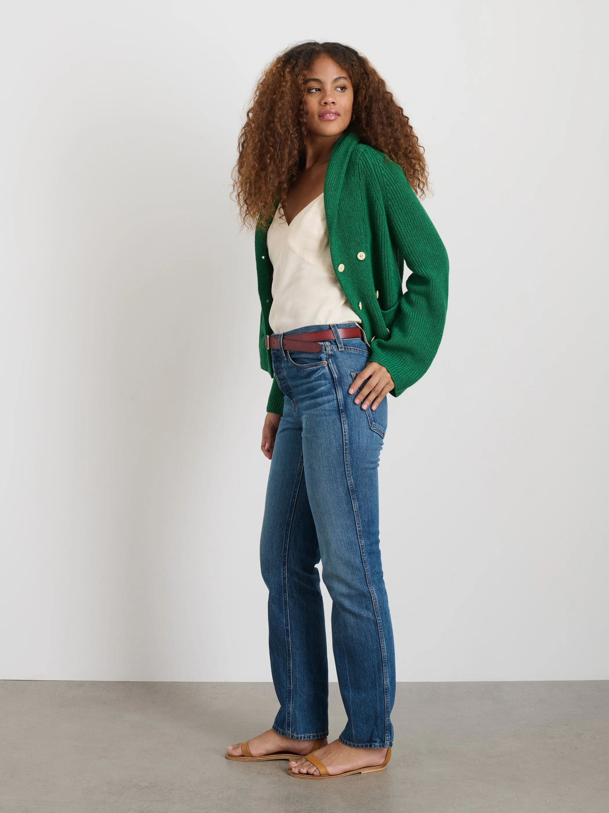 Marseille Cardigan In Cotton Linen sold by Alex Mill product image thumbnail 4