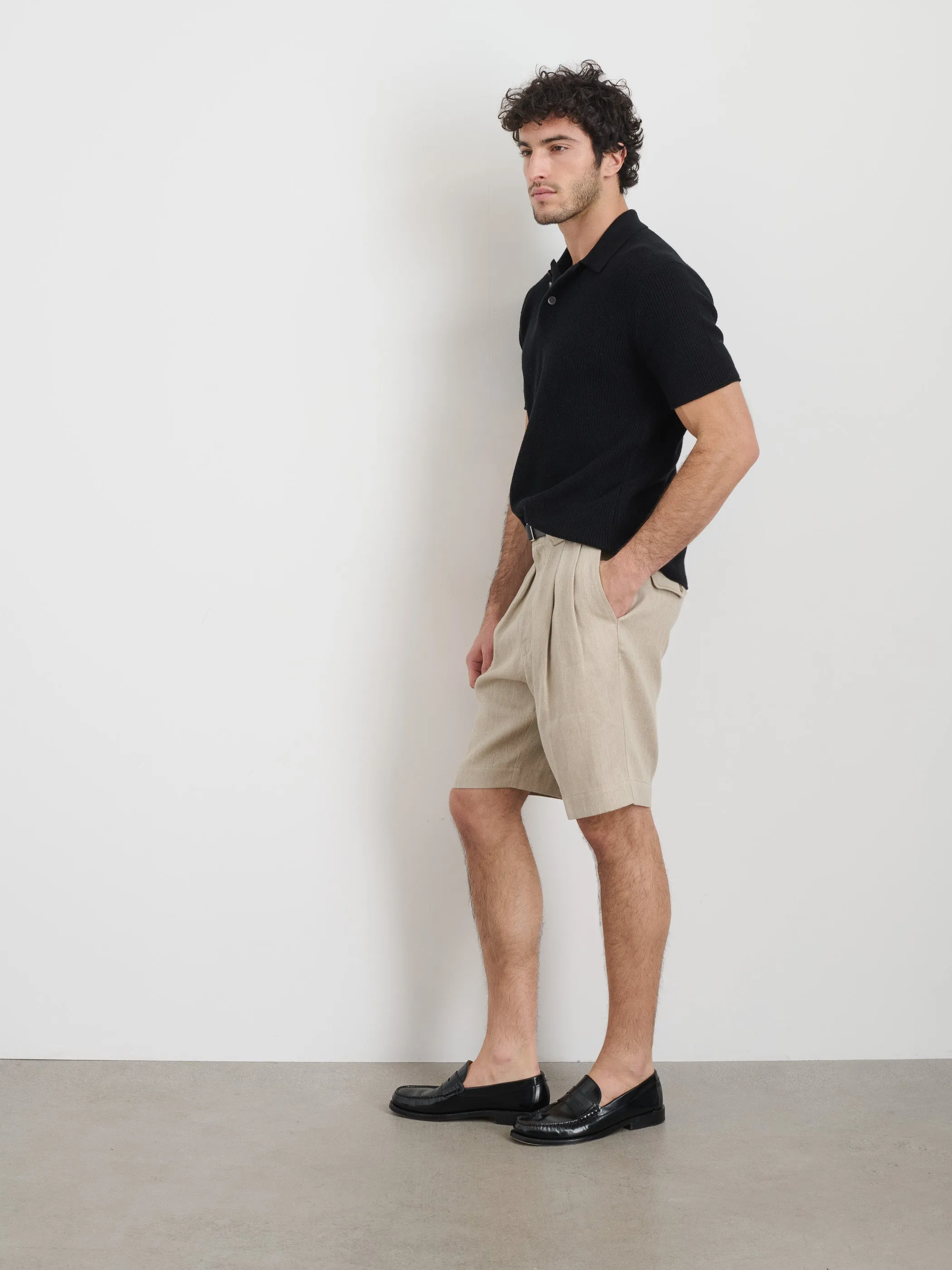 Jayce Polo In Cotton Linen sold by Alex Mill product image thumbnail 4