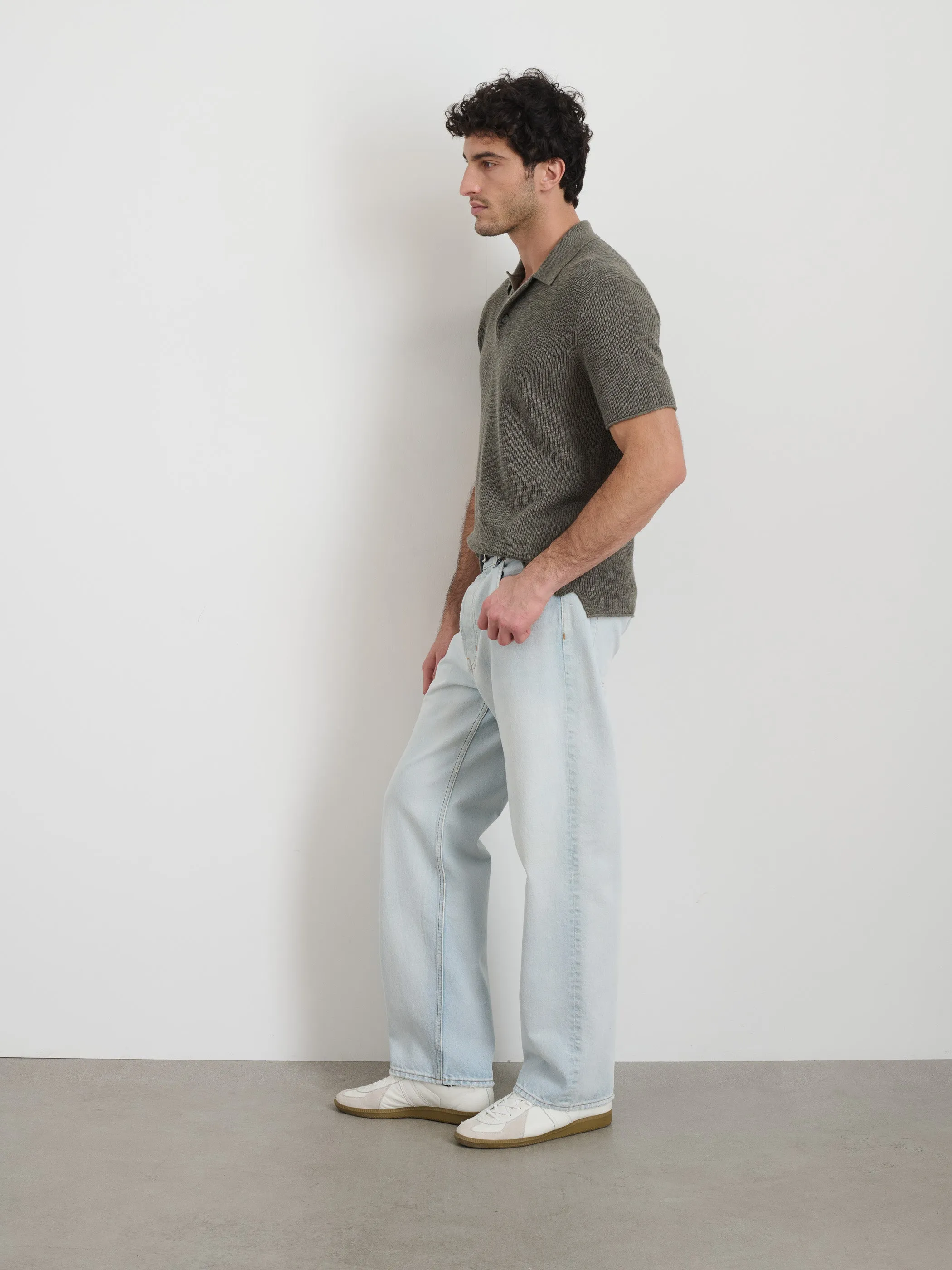 Jayce Polo In Cotton Linen sold by Alex Mill product image thumbnail 4