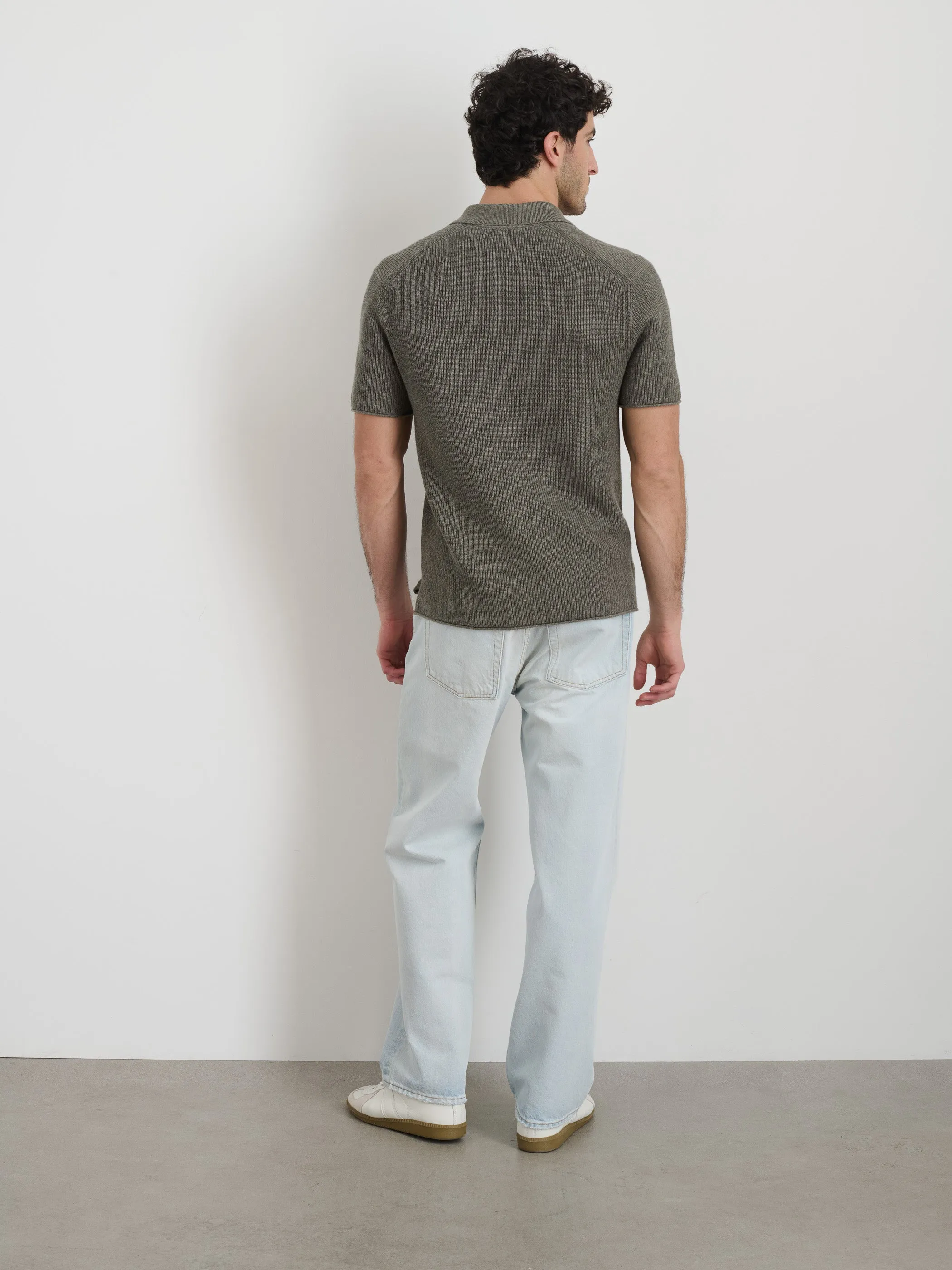 Jayce Polo In Cotton Linen sold by Alex Mill product image thumbnail 5