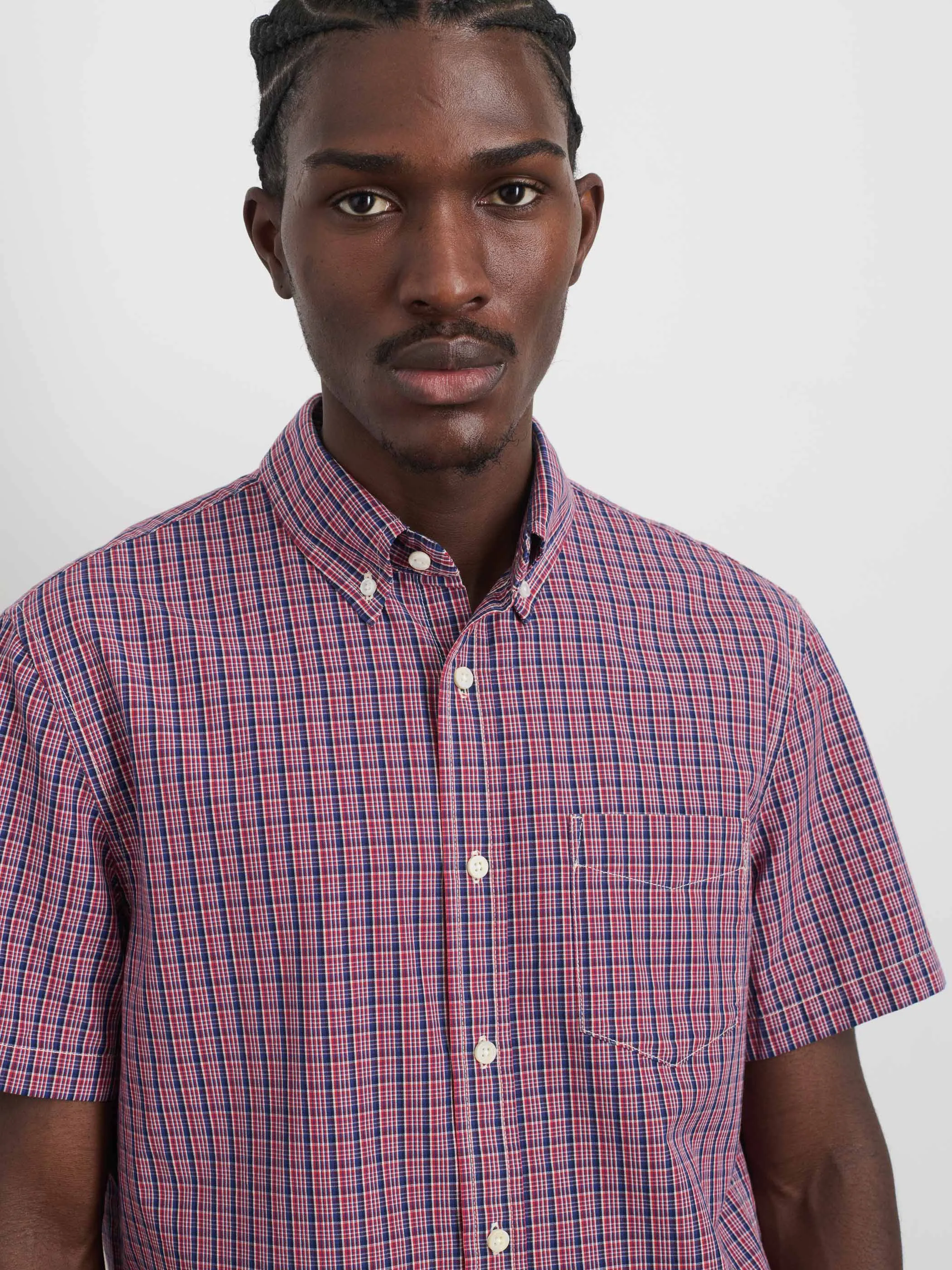 Short Sleeve Mill Shirt In Madras sold by Alex Mill product image thumbnail 3