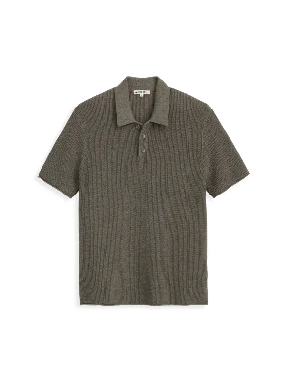 Eastwood Polo in Cotton Linen sold by Alex Mill