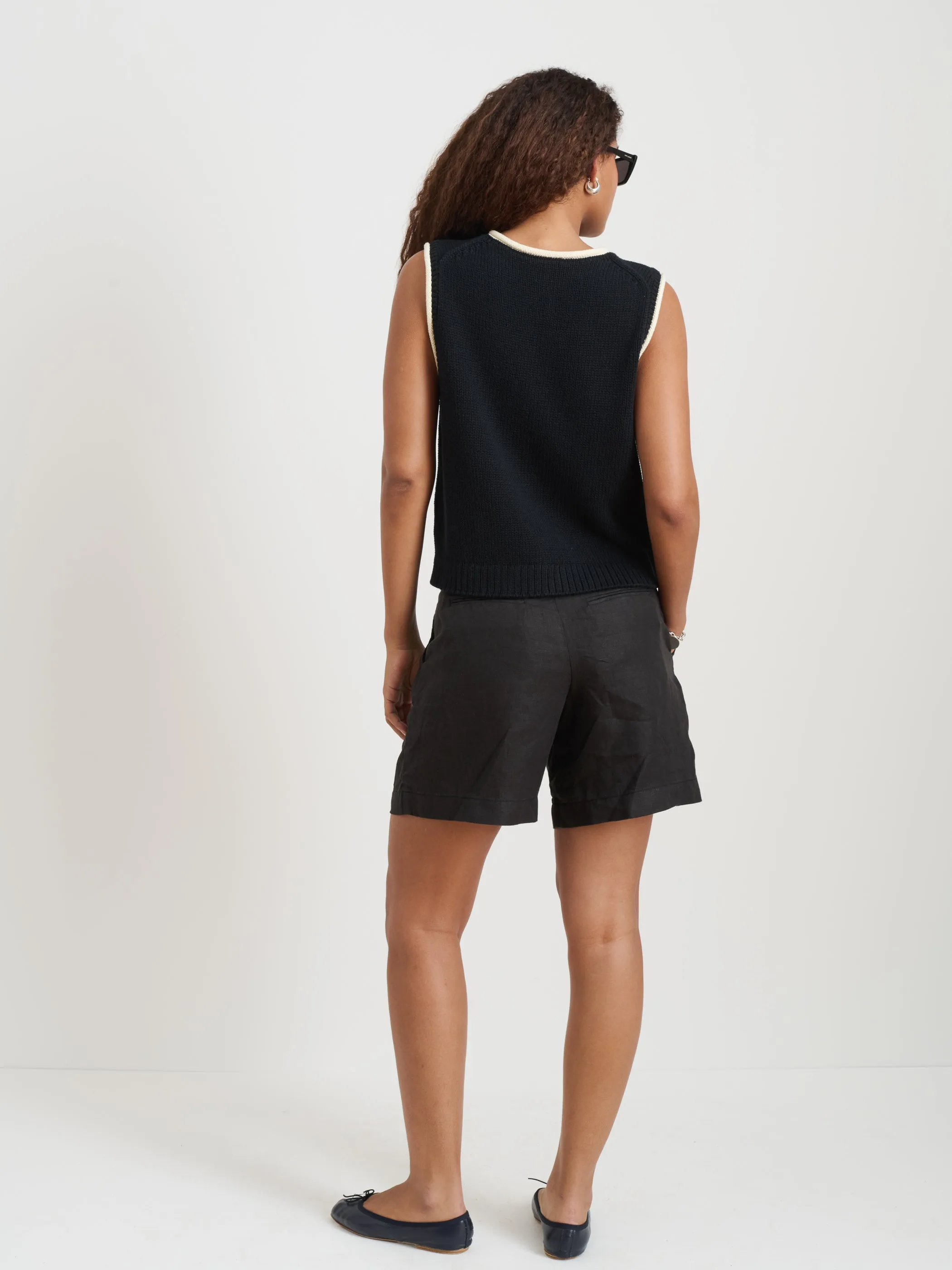 Bridget Tipped Vest in Cotton sold by Alex Mill product image thumbnail 5