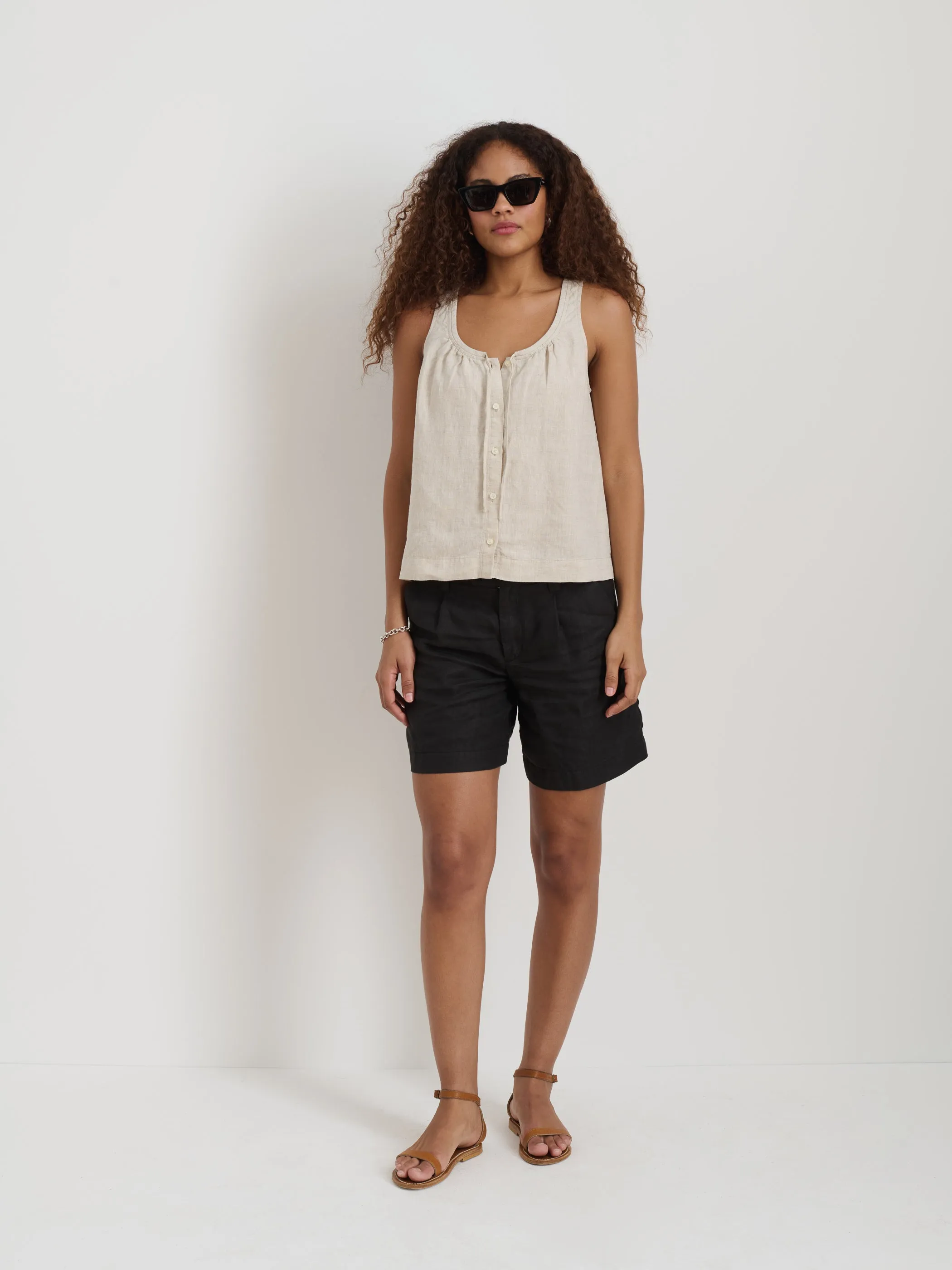 Sidney Top In Flax Linen sold by Alex Mill product image thumbnail 3