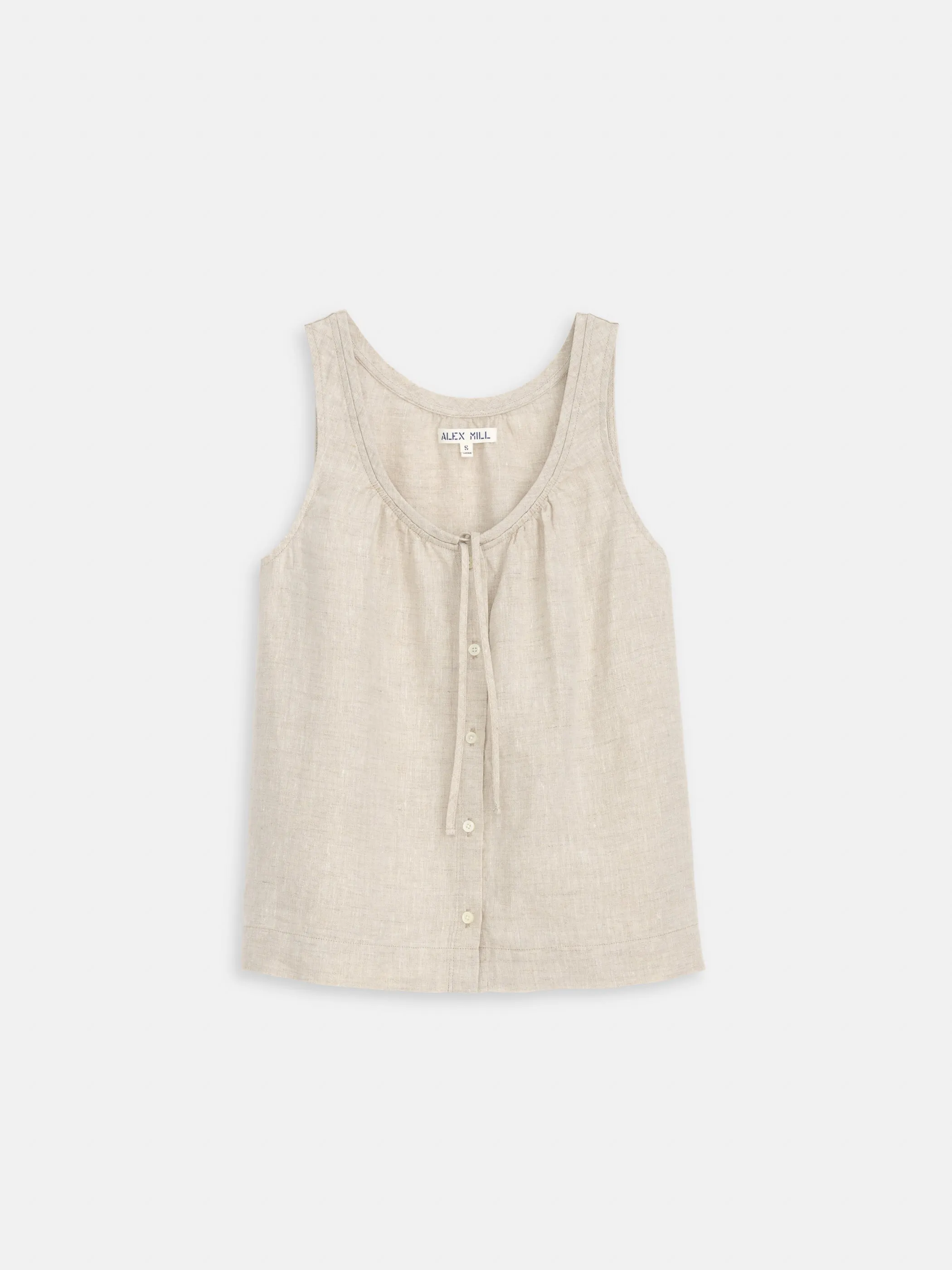 Sidney Top In Flax Linen sold by Alex Mill