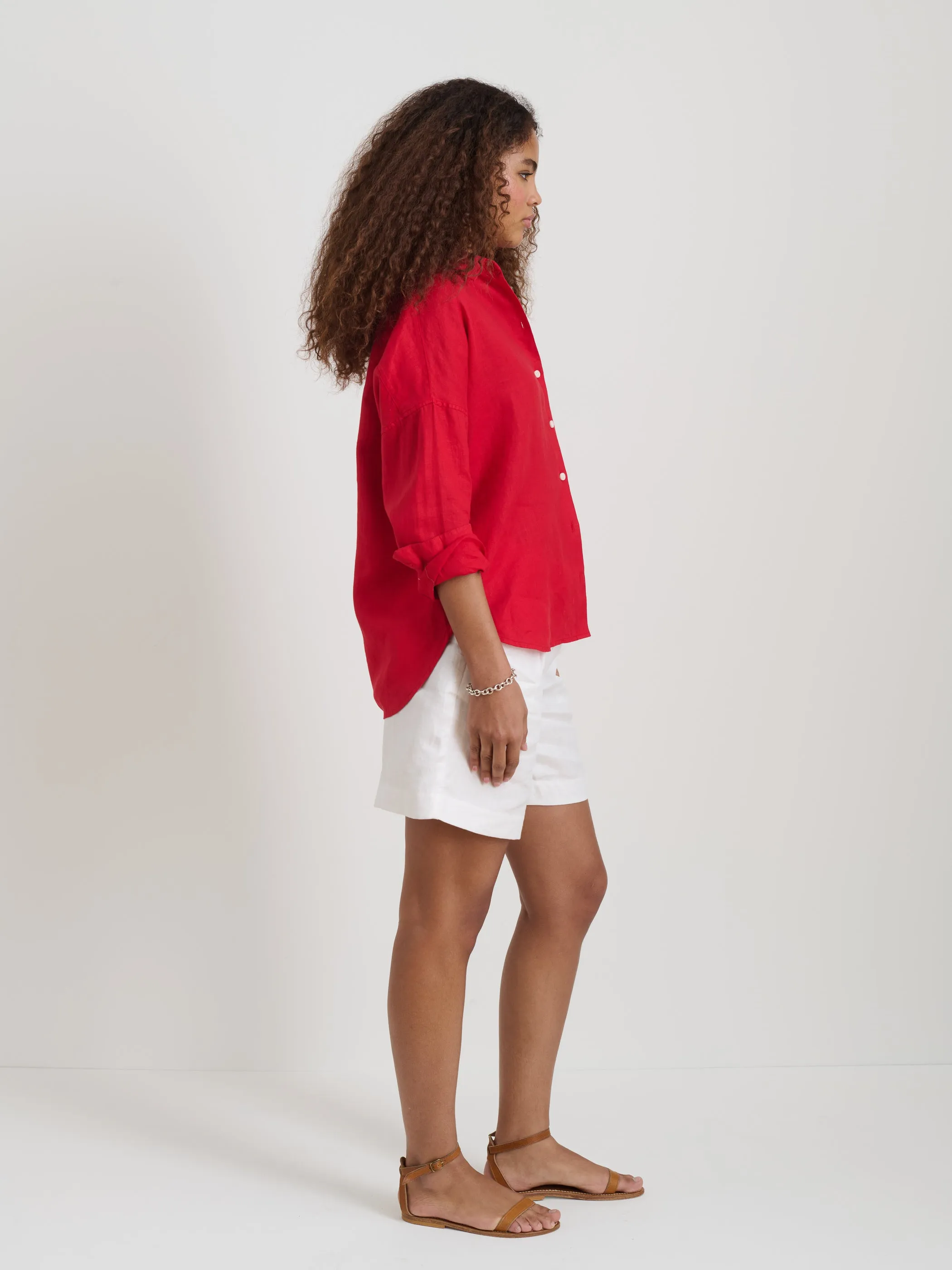 Jo Shirt In Linen sold by Alex Mill product image thumbnail 4