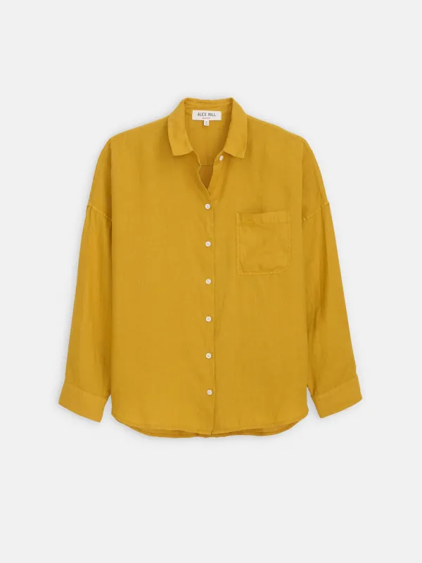 Jo Shirt In Linen sold by Alex Mill