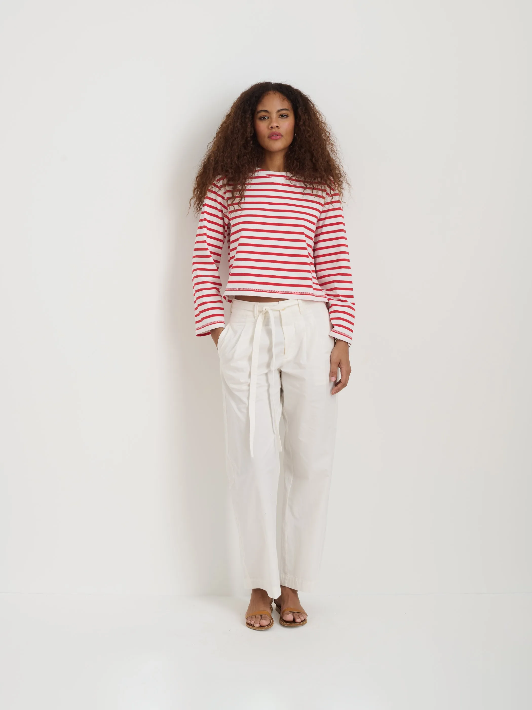 Marseille Striped Boatneck Tee In Cotton sold by Alex Mill product image thumbnail 3
