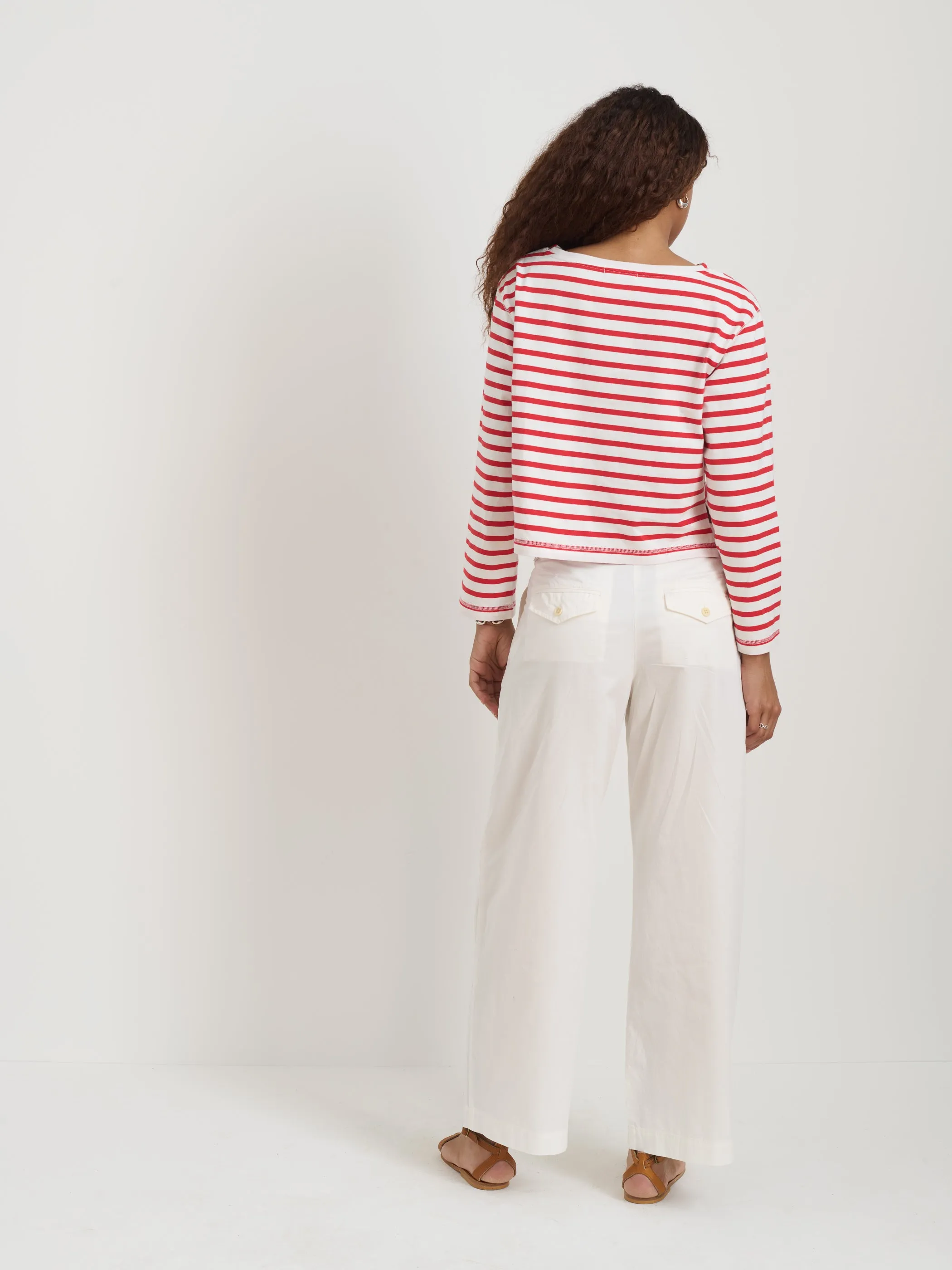Marseille Striped Boatneck Tee In Cotton sold by Alex Mill product image thumbnail 5