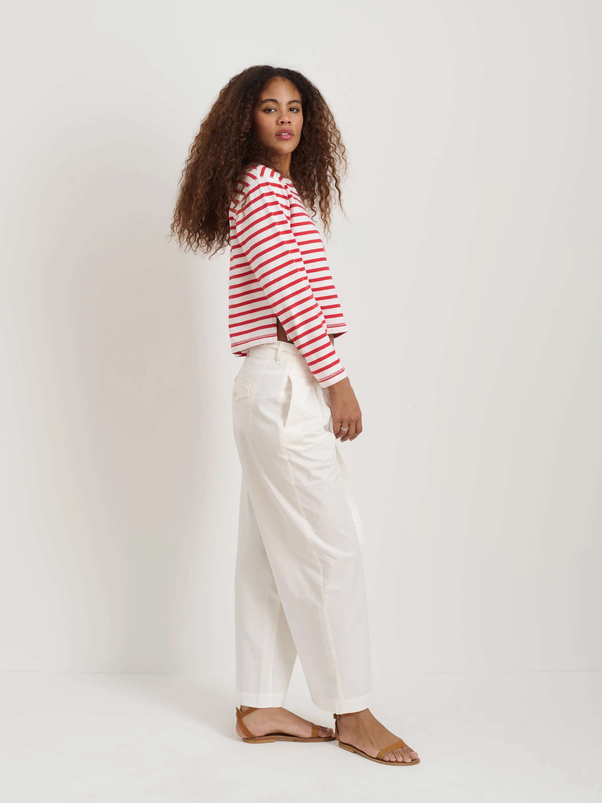 Marseille Striped Boatneck Tee In Cotton sold by Alex Mill product image thumbnail 4