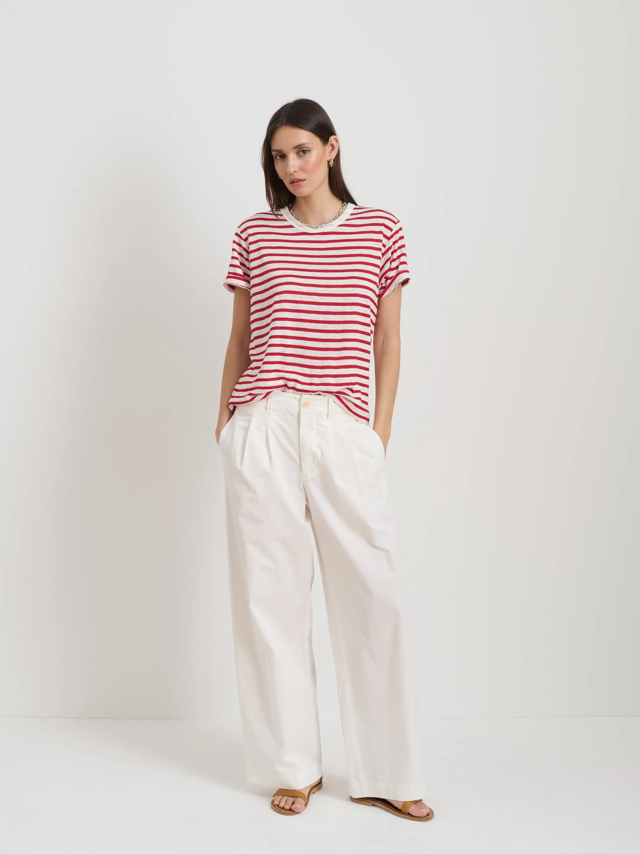 Garcon Striped Tee In Linen Cotton sold by Alex Mill product image thumbnail 3