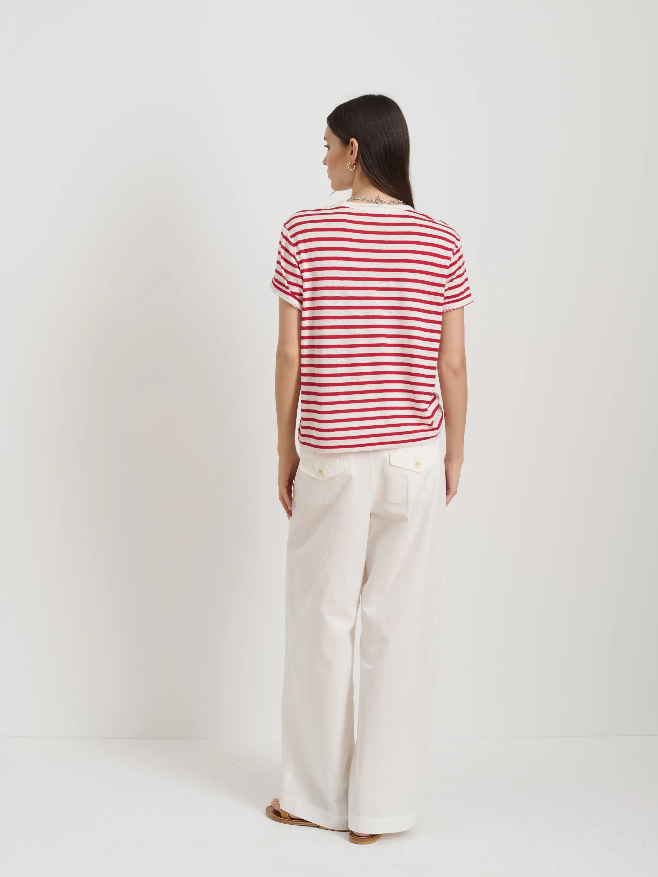 Garcon Striped Tee In Linen Cotton sold by Alex Mill product image thumbnail 5