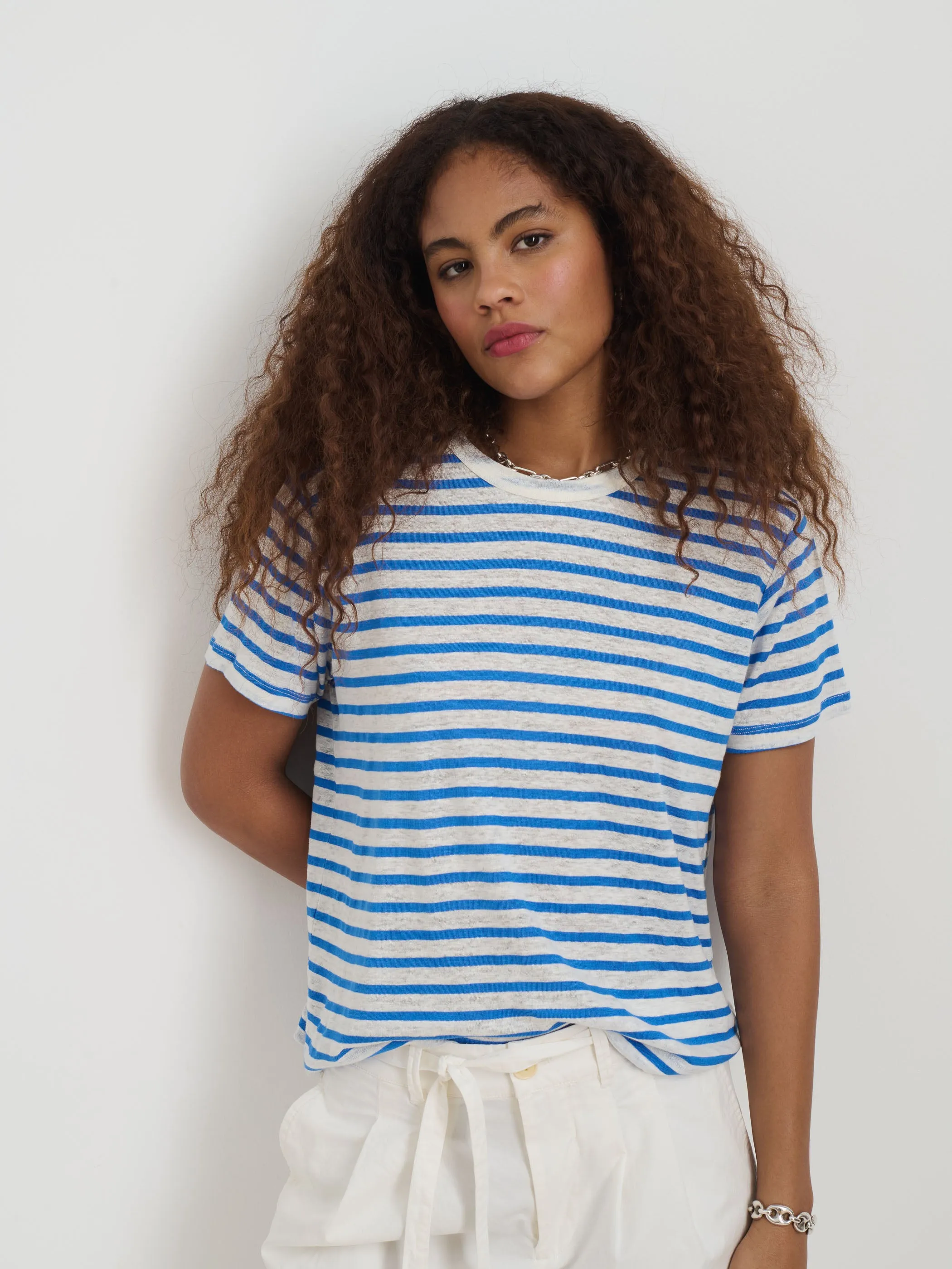 Garcon Striped Tee In Linen Cotton sold by Alex Mill product image thumbnail 2
