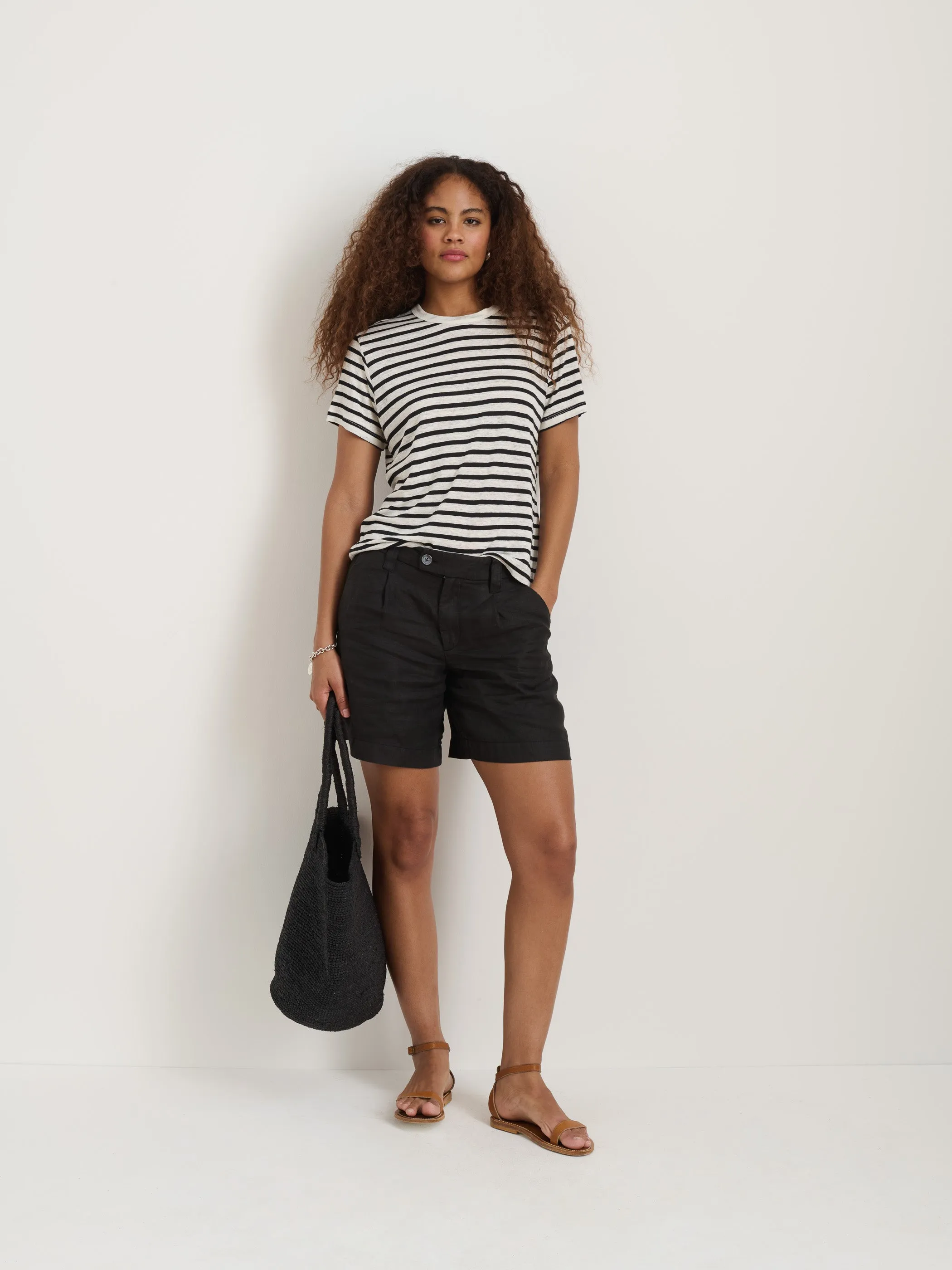 Garcon Striped Tee In Linen Cotton sold by Alex Mill product image thumbnail 3