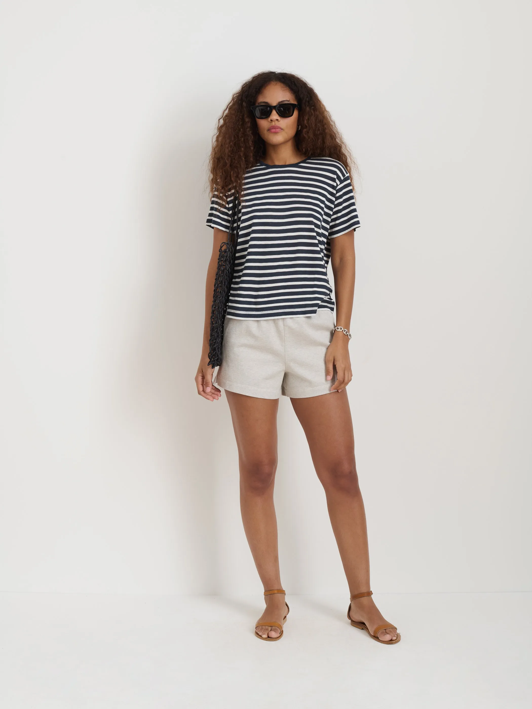 Garcon Striped Tee In Linen Cotton sold by Alex Mill product image thumbnail 3
