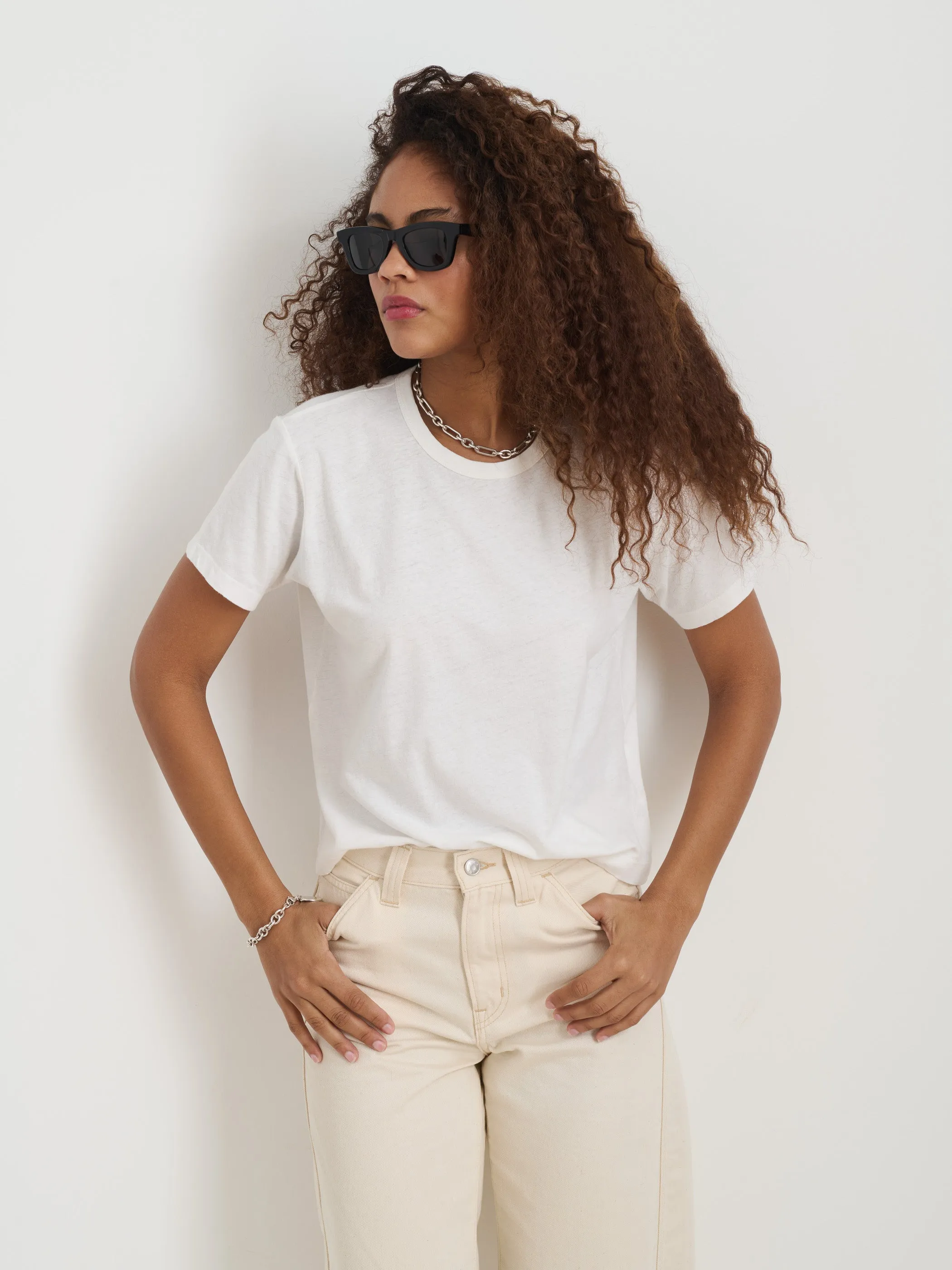 Garcon Tee In Linen Cotton sold by Alex Mill product image thumbnail 2