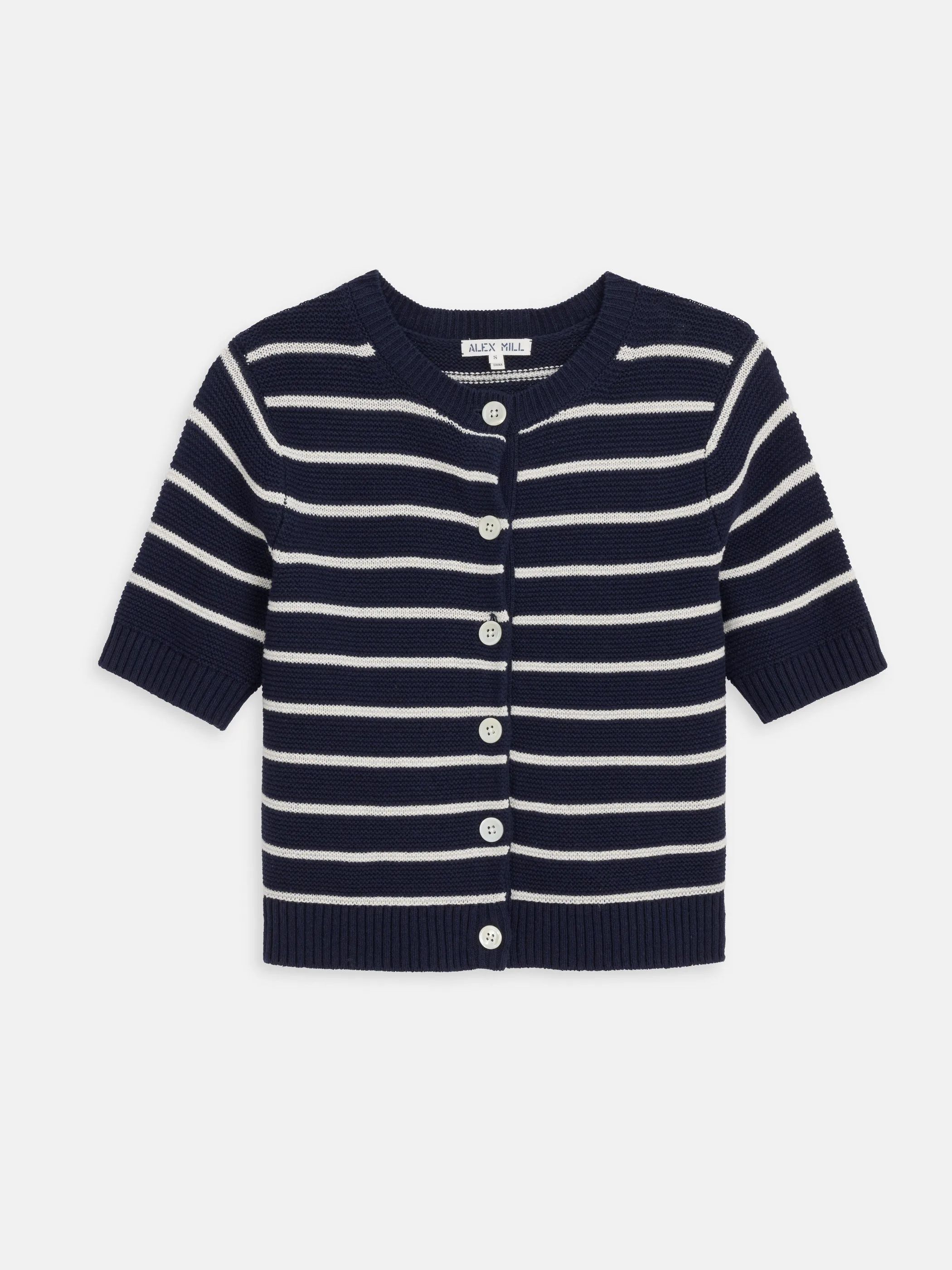 Elle Striped Sweater in Cotton Linen sold by Alex Mill