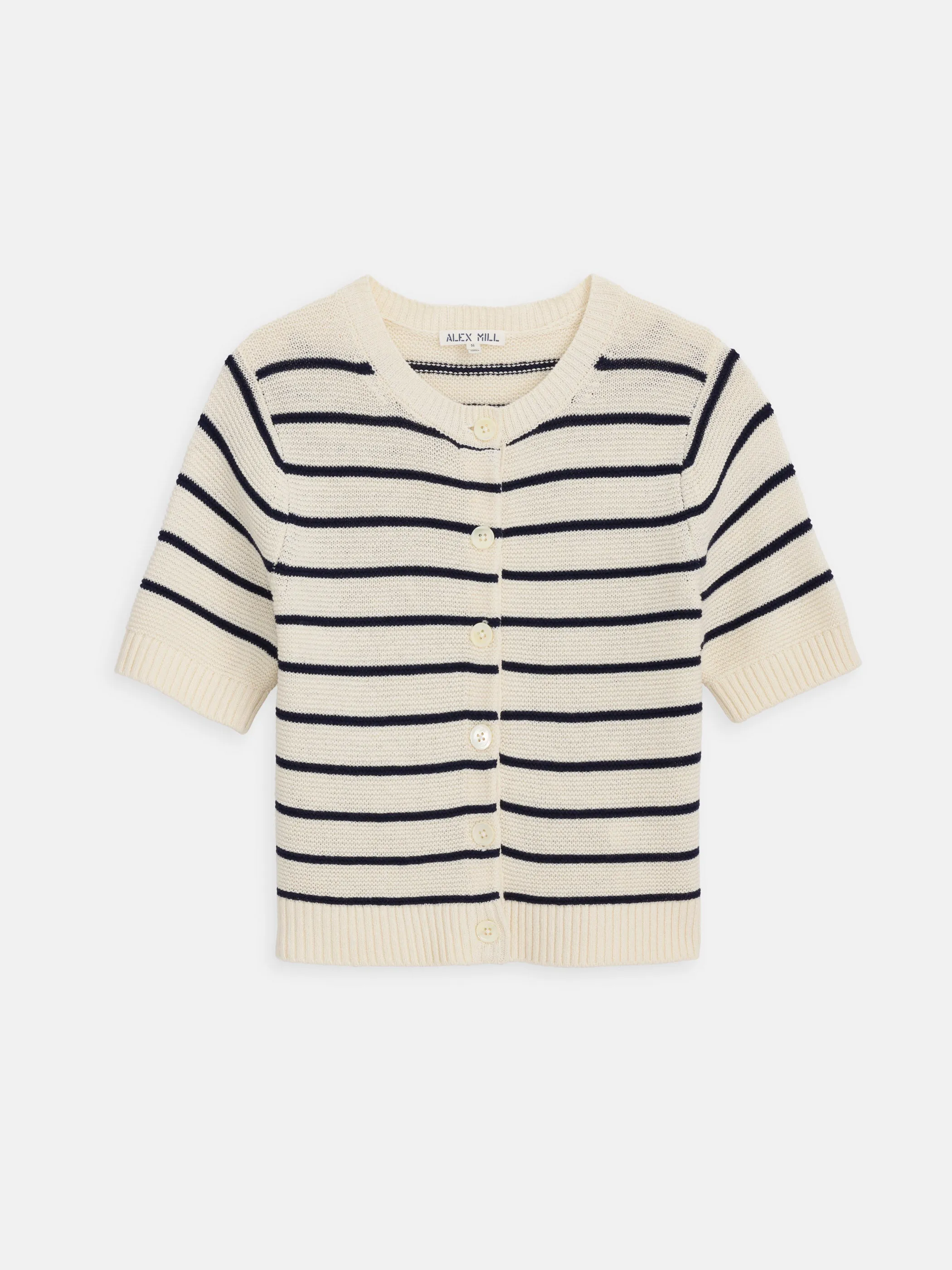 Elle Striped Sweater in Cotton Linen sold by Alex Mill