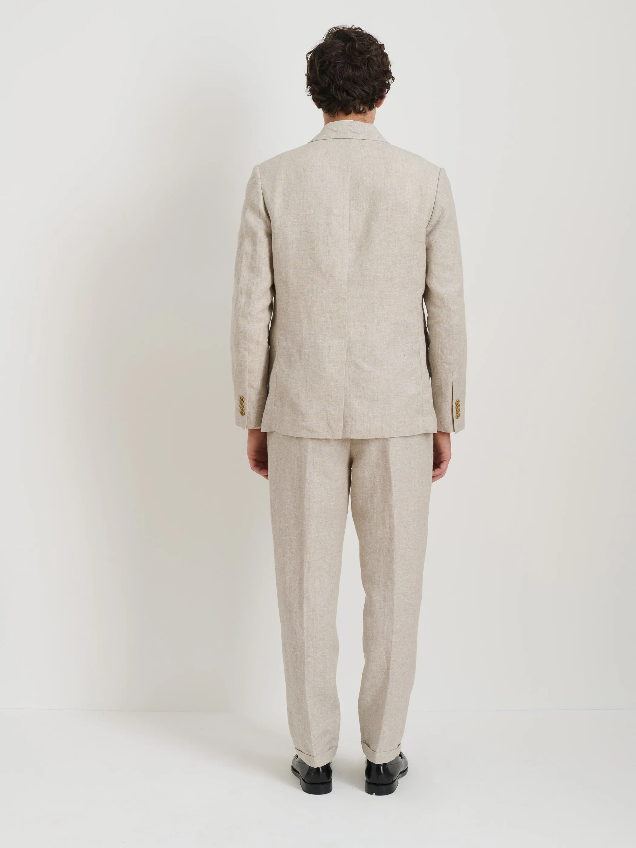 Standard Pleated Pant In Flax Linen sold by Alex Mill product image thumbnail 5